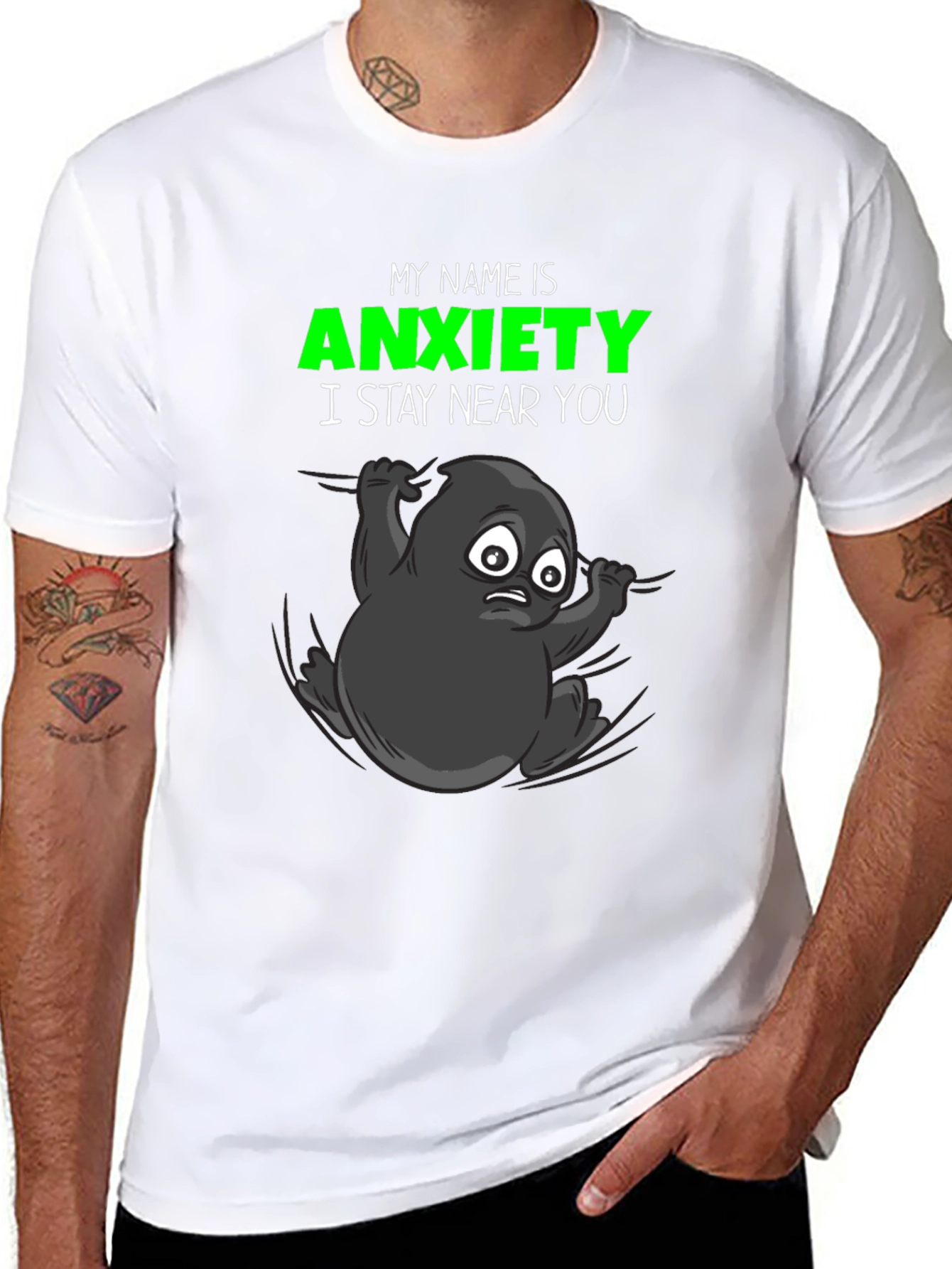 Anxiety T-Shirt: Funny Graphic Tee Stay Near You