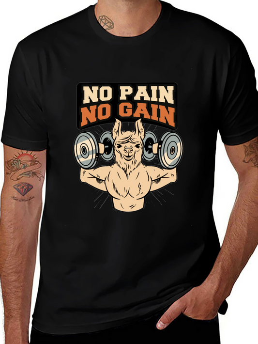 No Pain No Gain Llama Gym T-Shirt