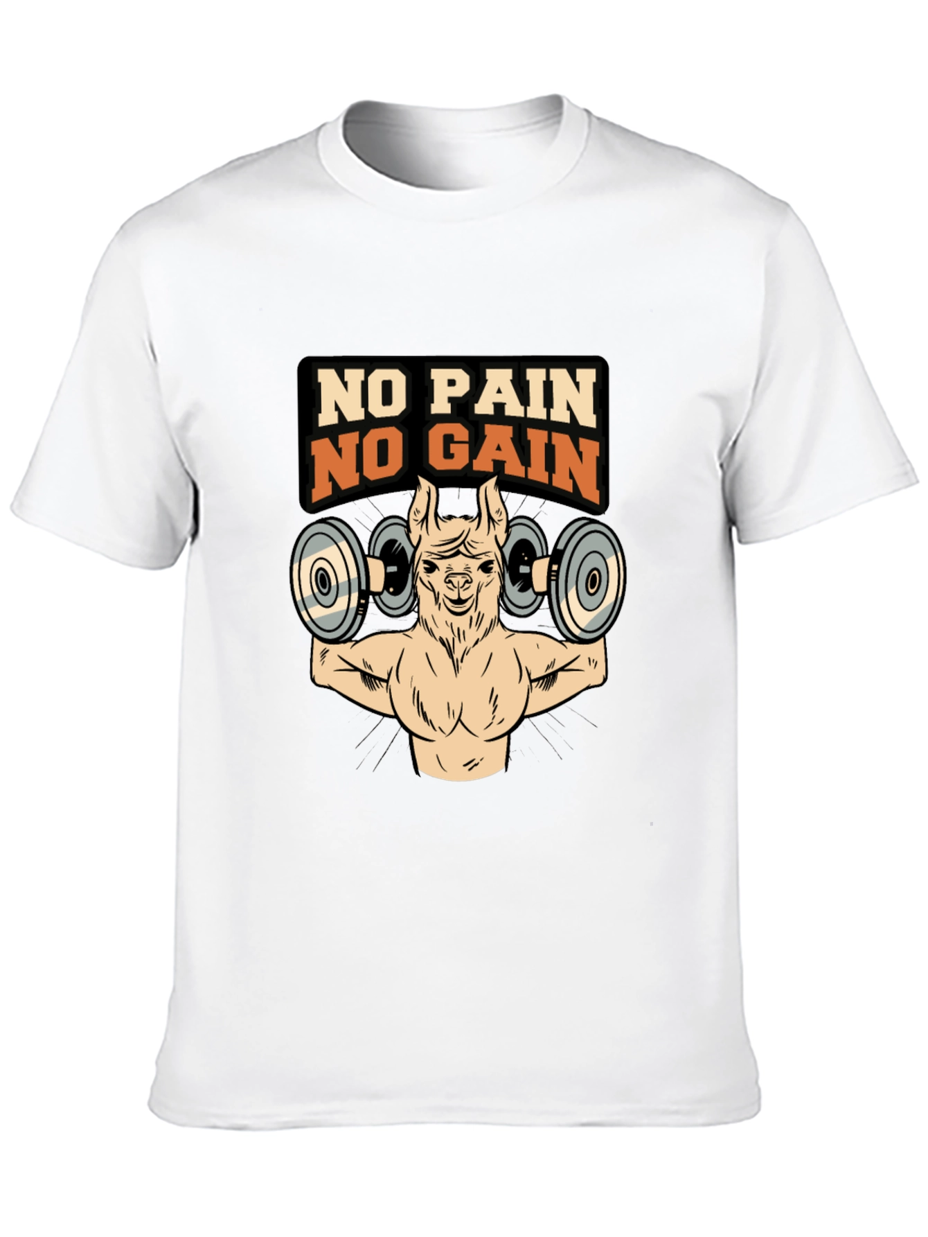 No Pain No Gain Llama Gym T-Shirt