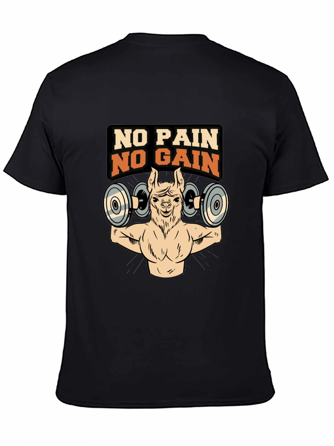 No Pain No Gain Llama Gym T-Shirt