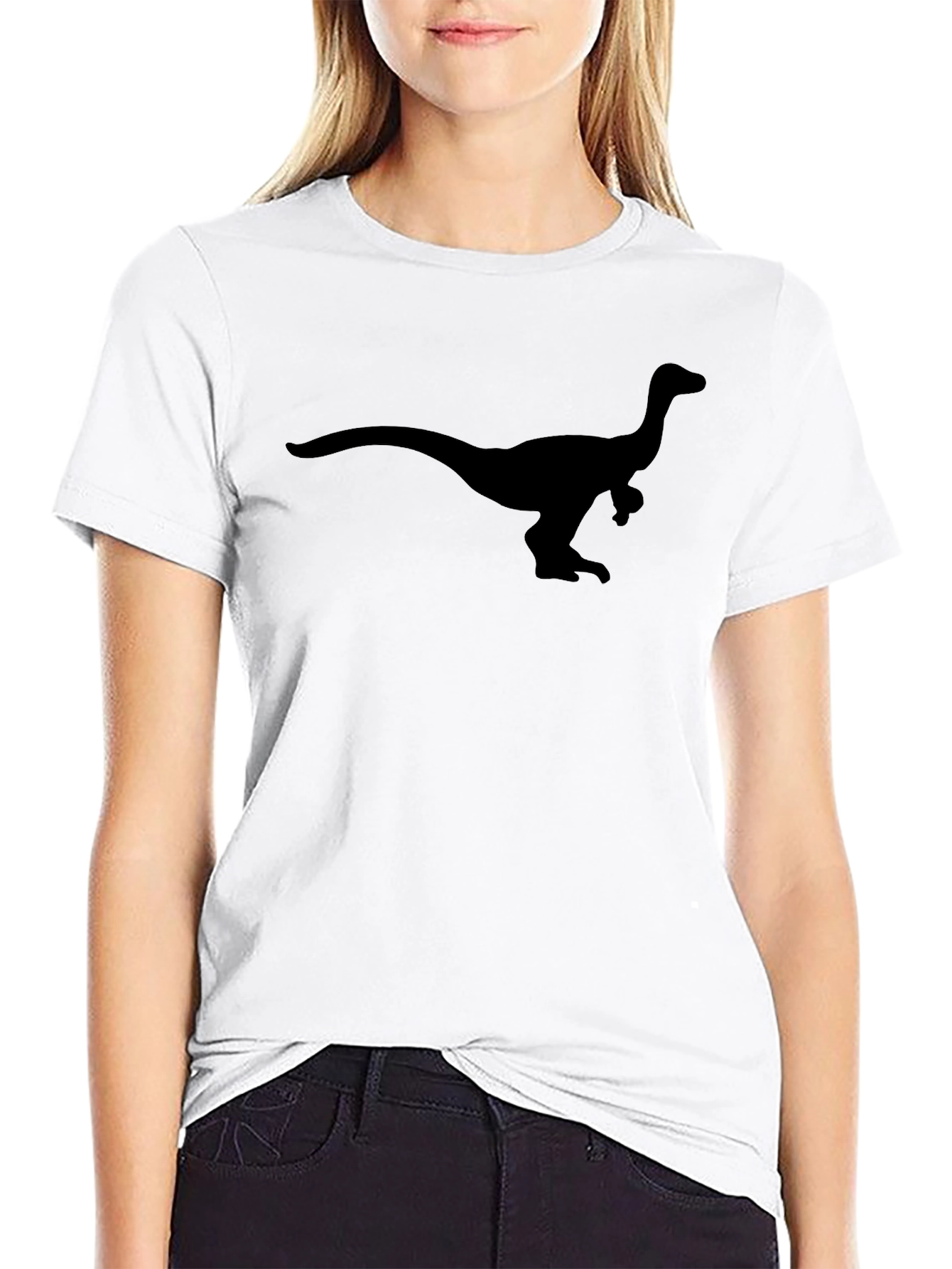 Dinosaur Silhouette T-Shirt - Classic Black Tee