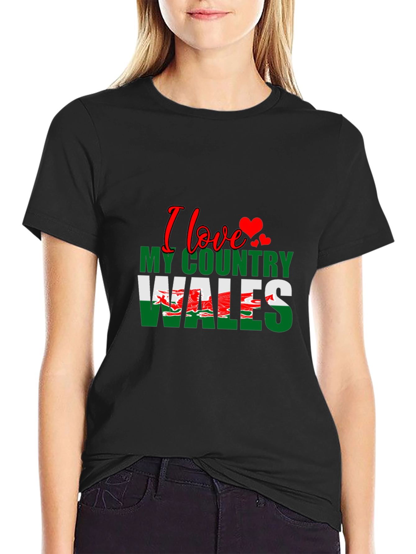 I Love My Country Wales Graphic T-Shirt