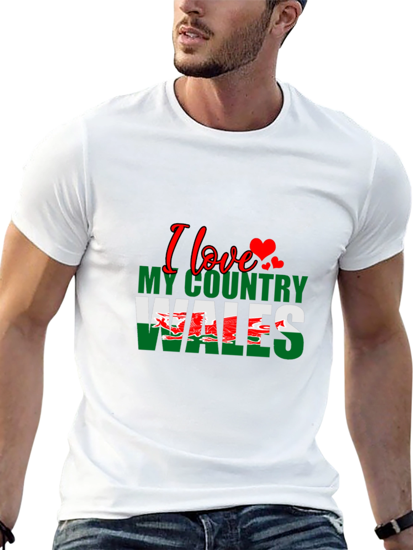 I Love My Country Wales Graphic T-Shirt