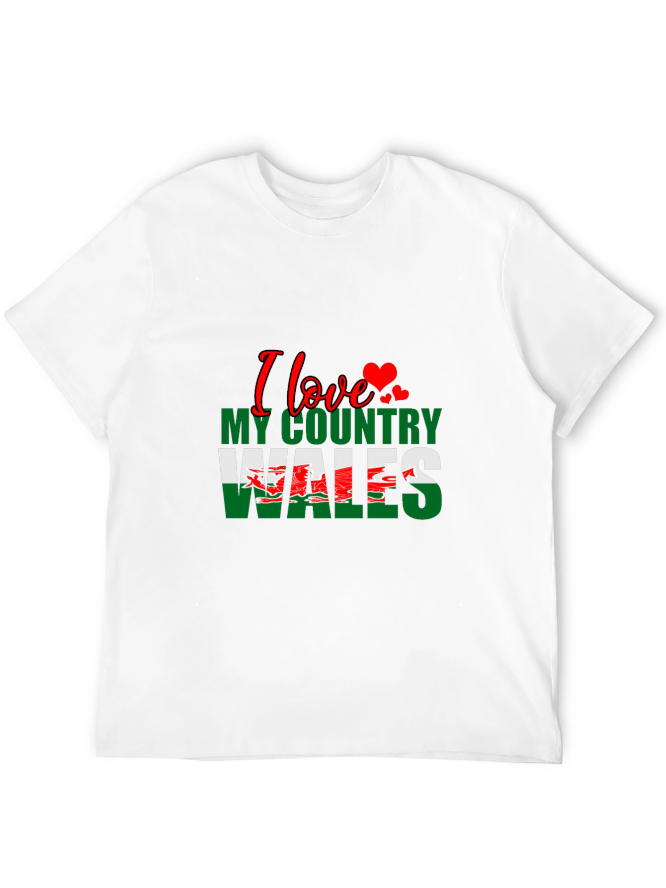 I Love My Country Wales Graphic T-Shirt