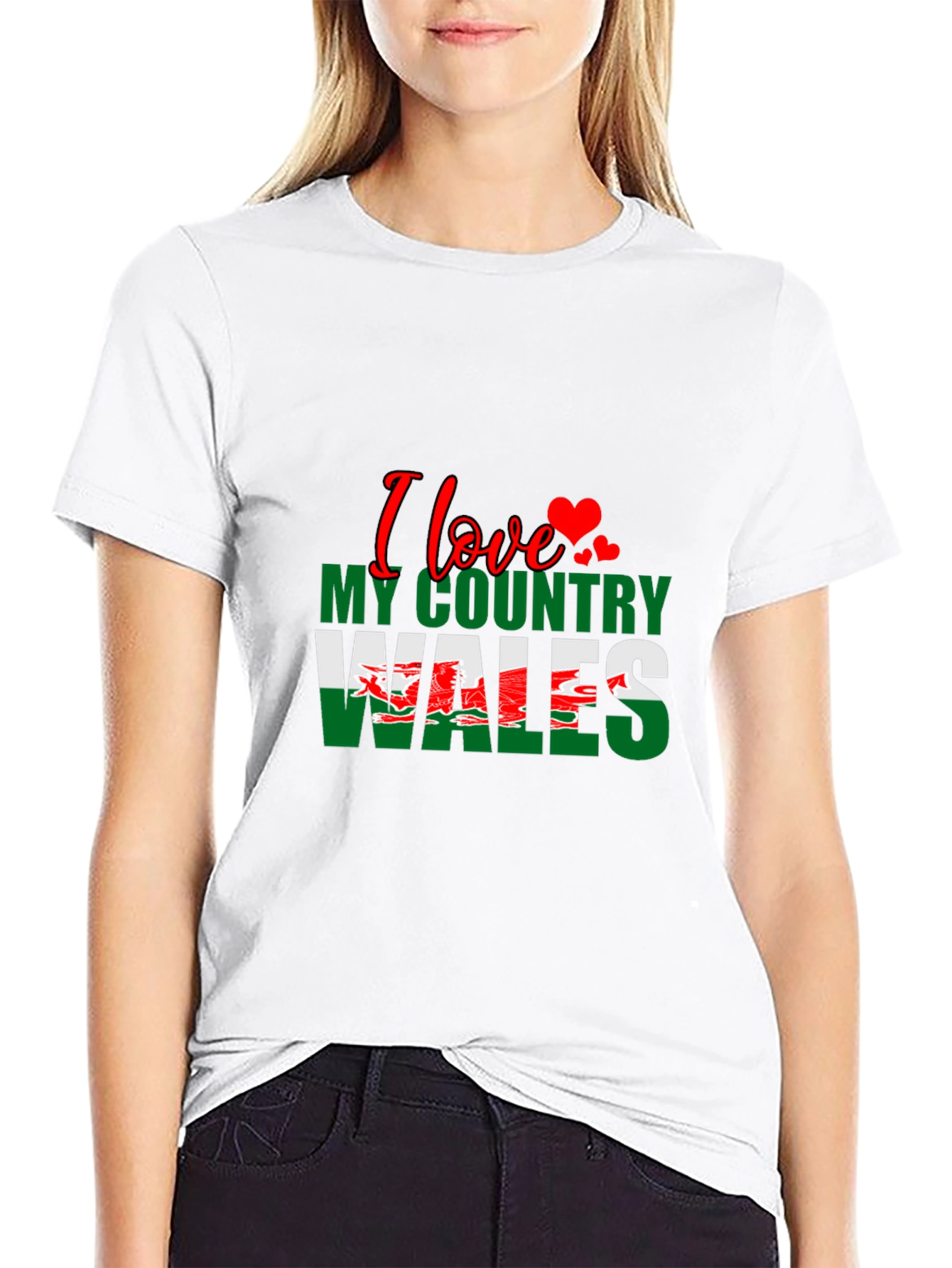 I Love My Country Wales Graphic T-Shirt