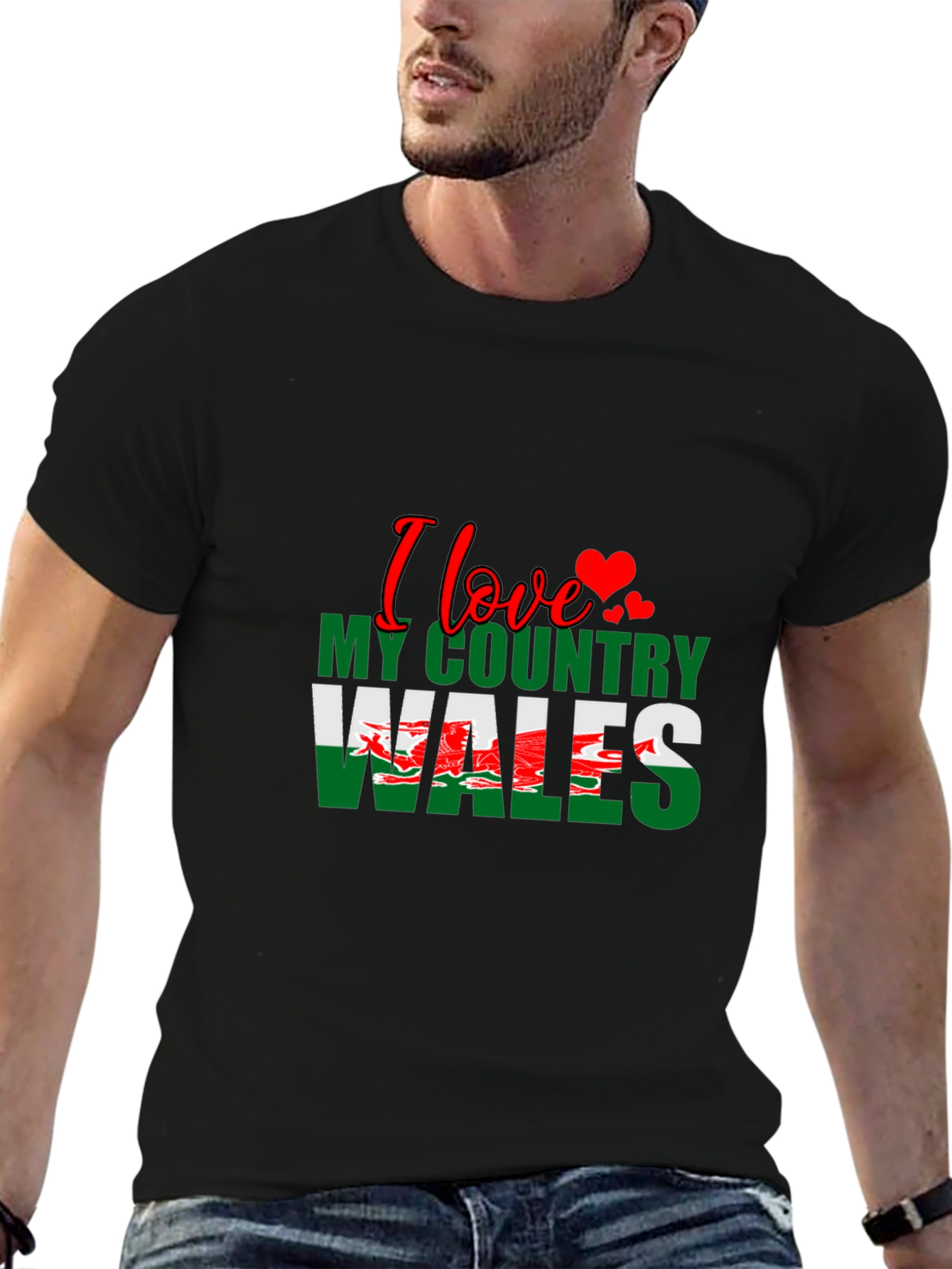 I Love My Country Wales Graphic T-Shirt