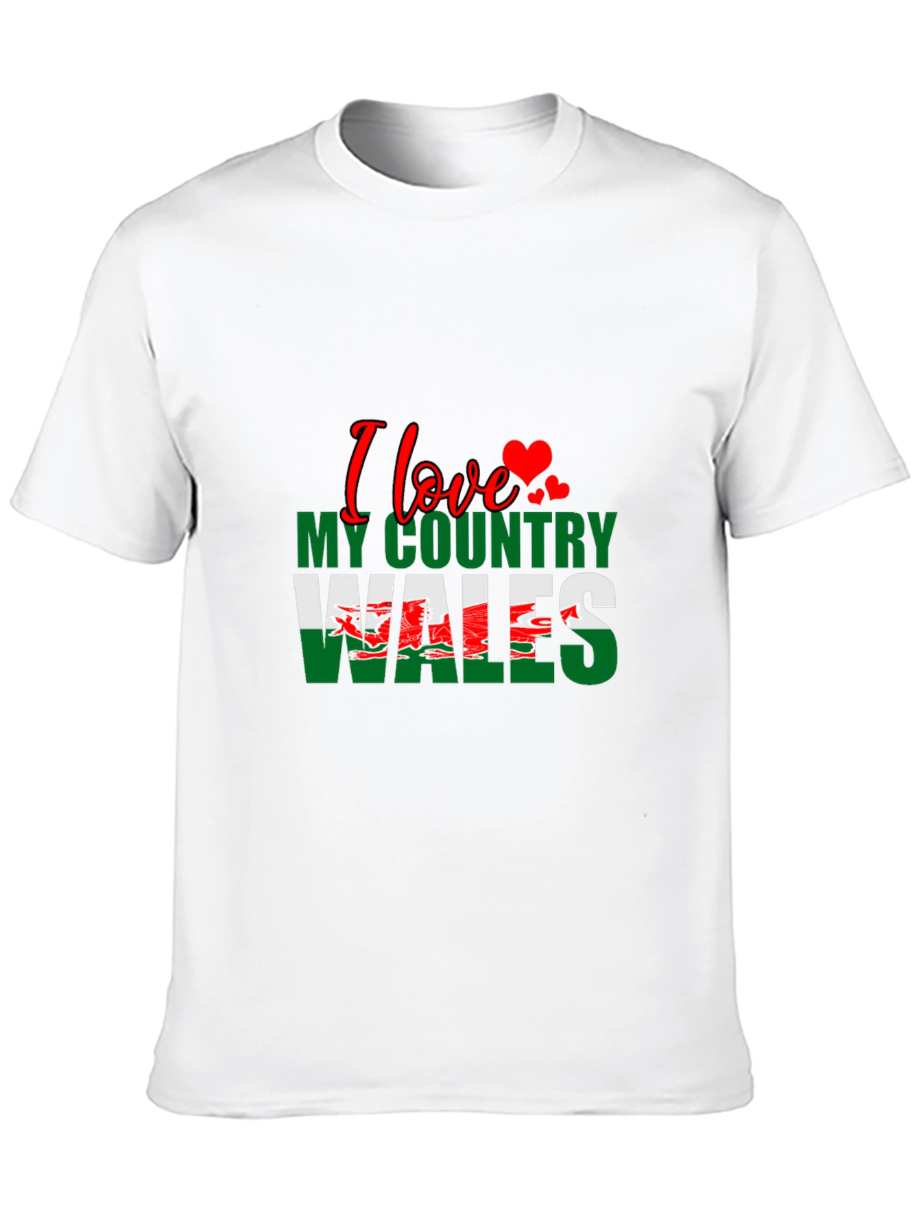 I Love My Country Wales Graphic T-Shirt