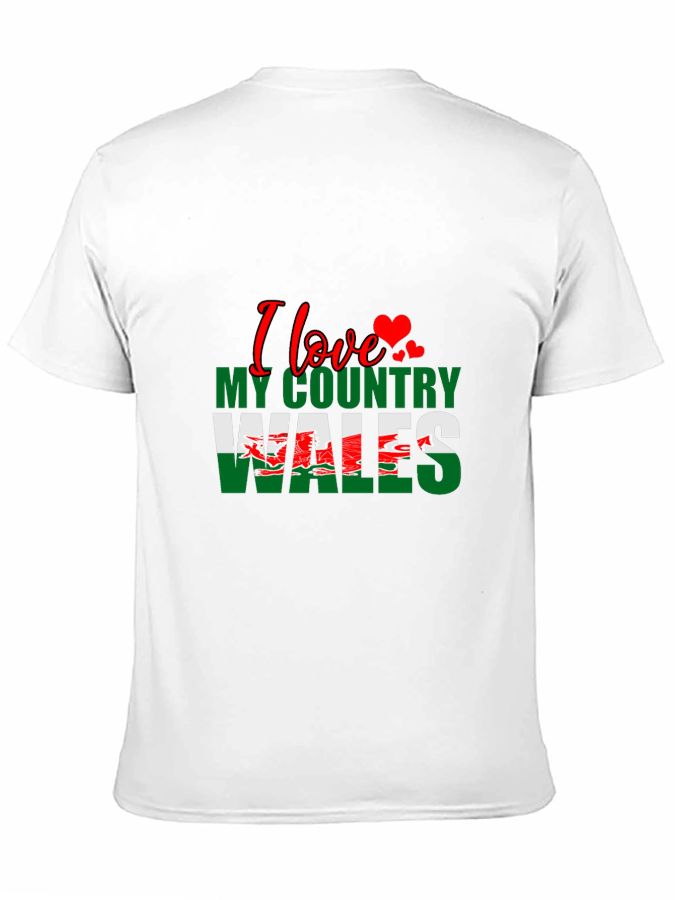 I Love My Country Wales Graphic T-Shirt