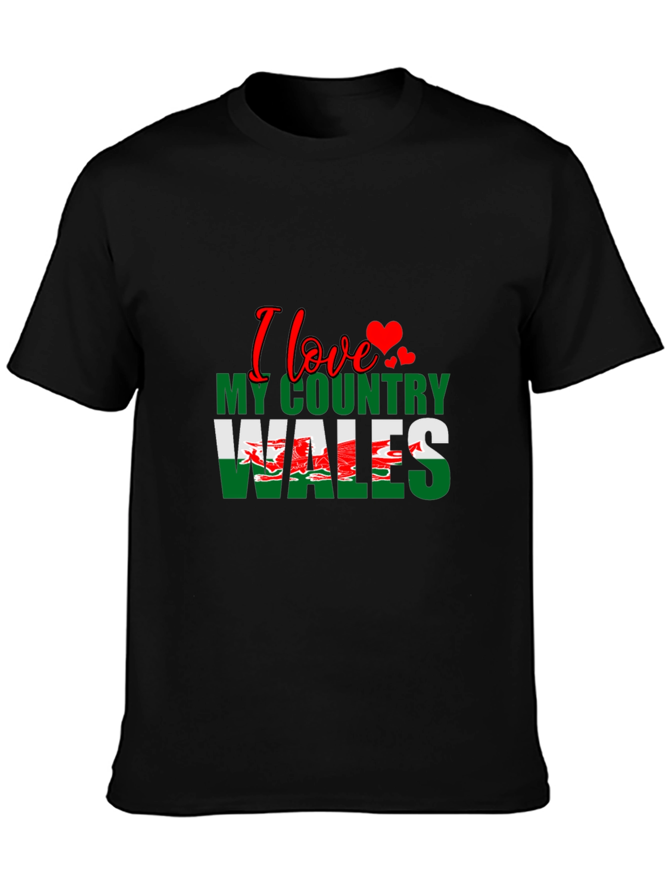 I Love My Country Wales Graphic T-Shirt