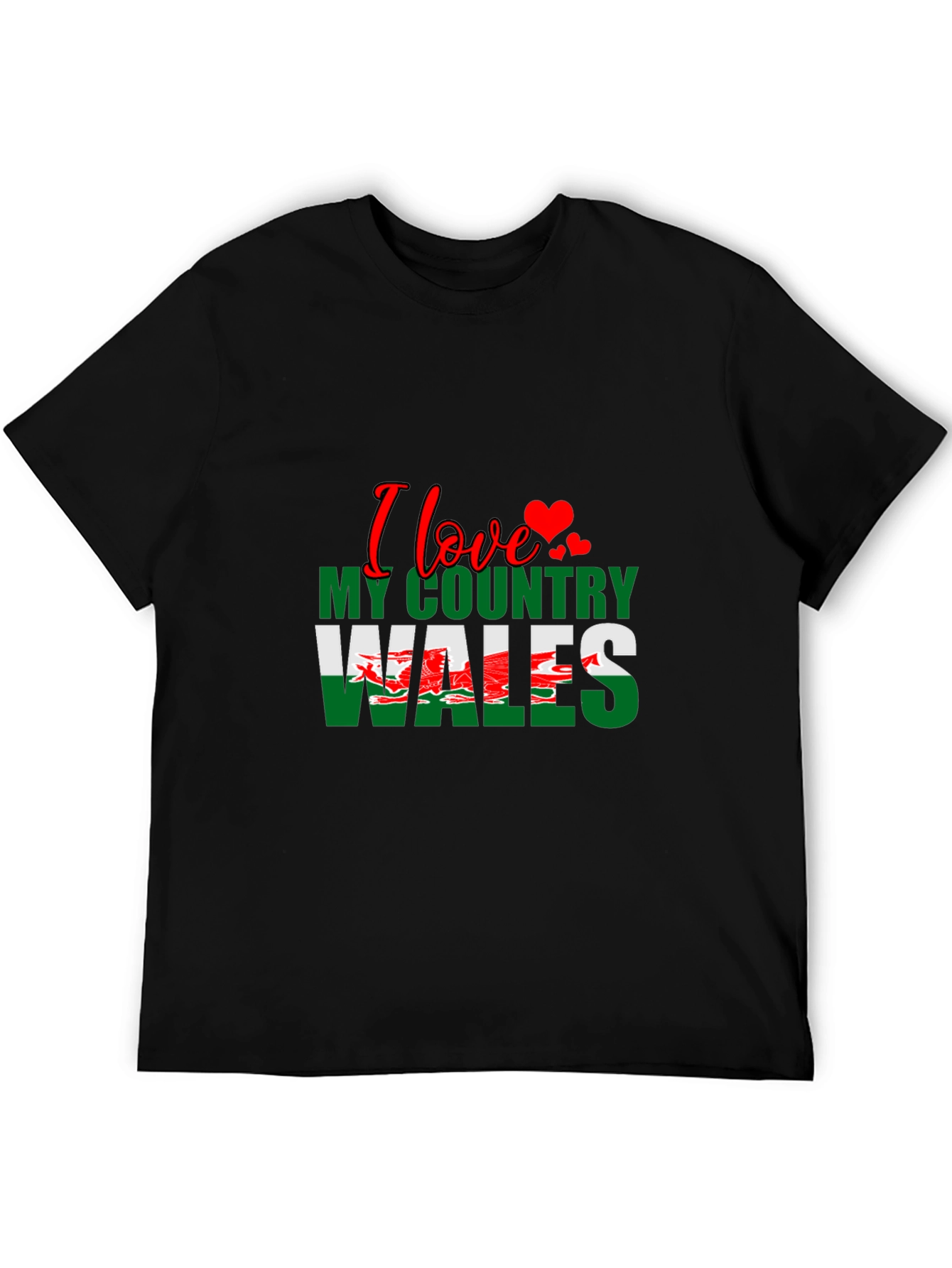 I Love My Country Wales Graphic T-Shirt