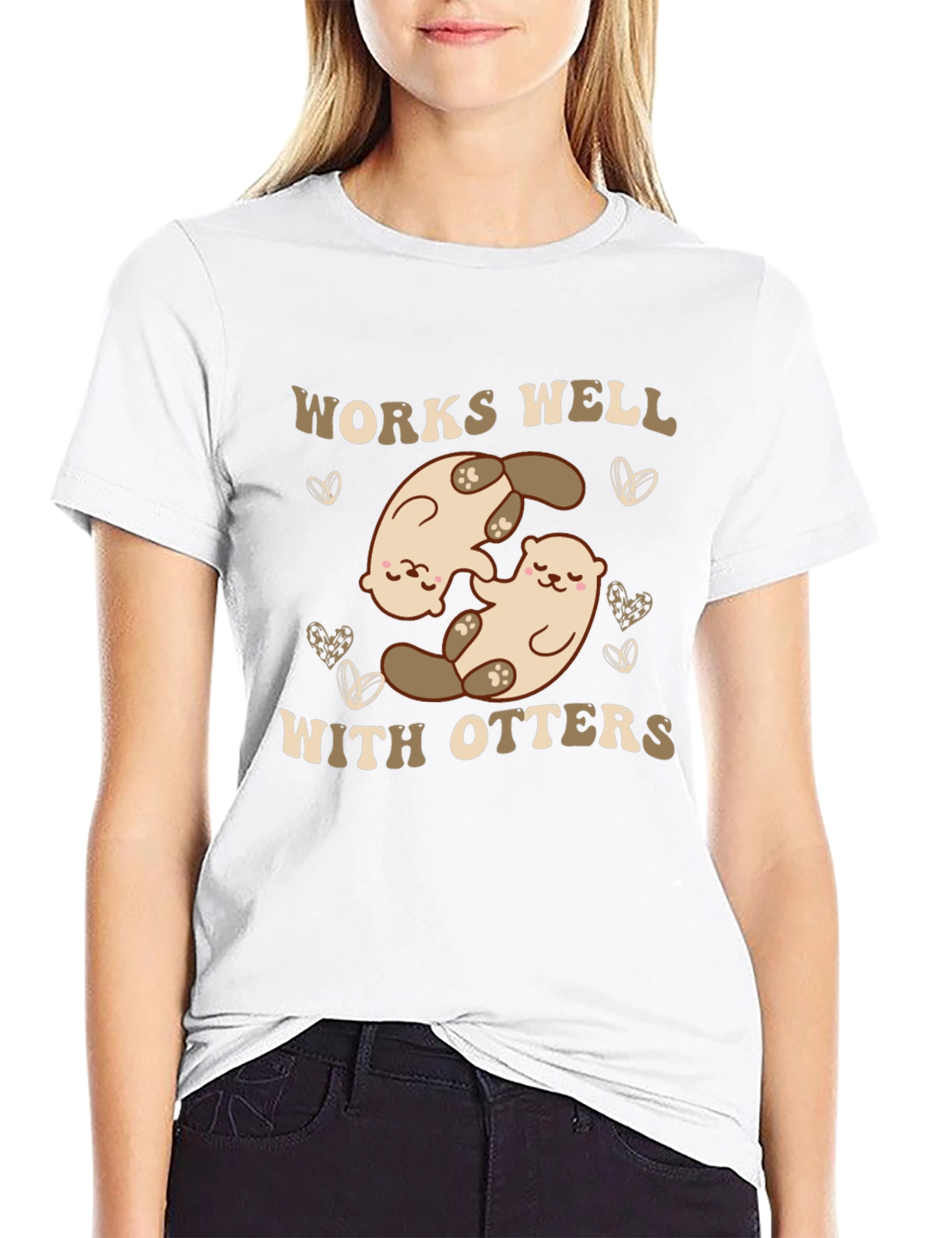 Works Well With Otters Graphic T-Shirt