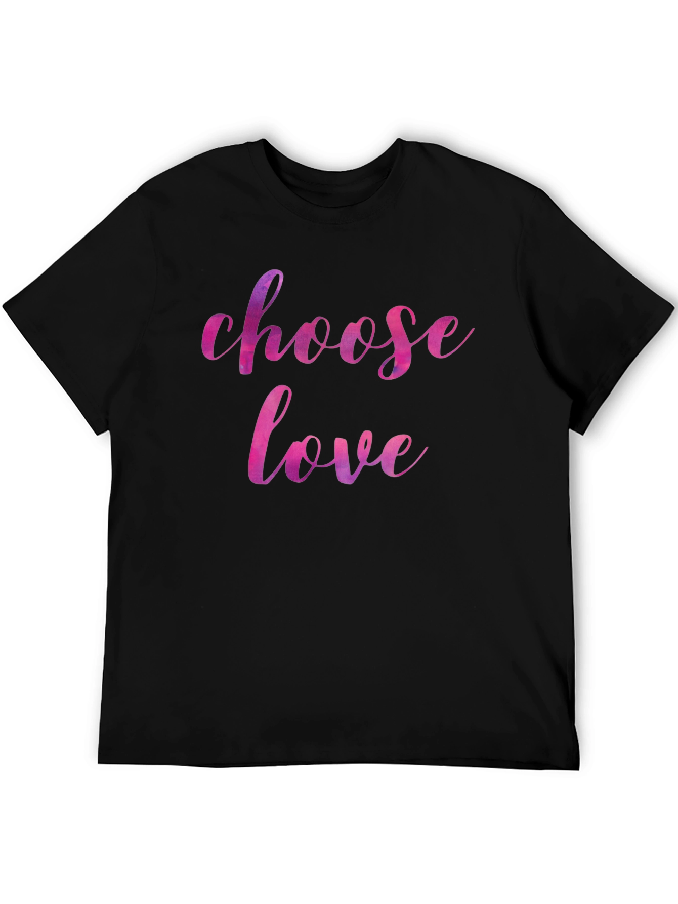 Choose Love Graphic Tee - Black Cotton Blend T-Shirt