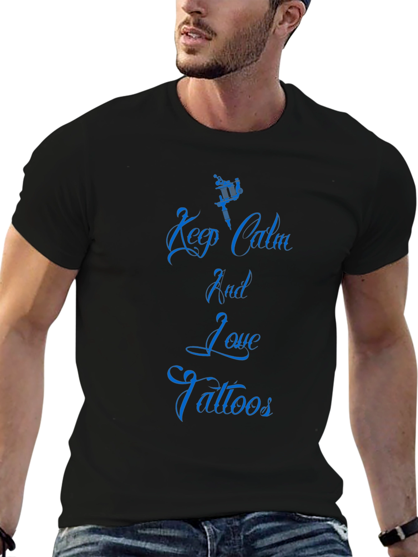 Keep Calm & Love Tattoos Black Tee