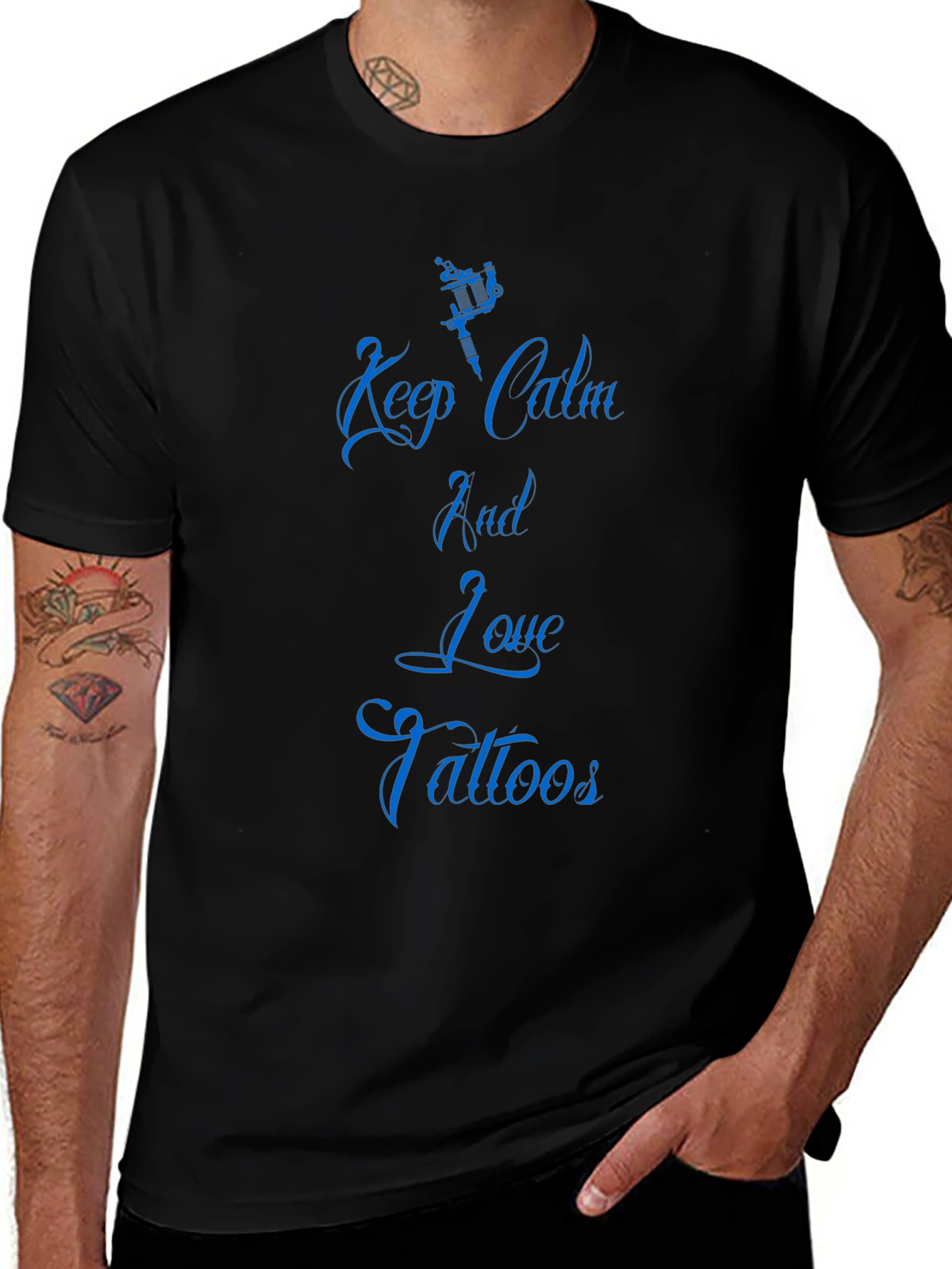 Keep Calm & Love Tattoos Black Tee
