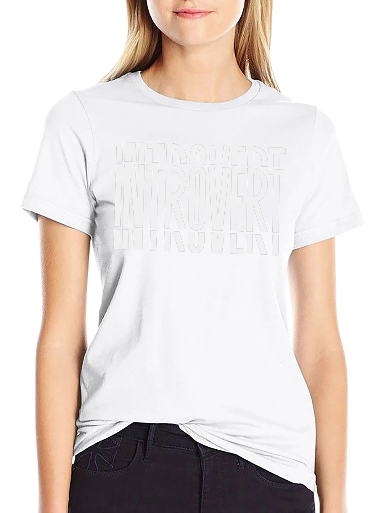 Introvert Graphic Tee - Soft Cotton Black T-Shirt