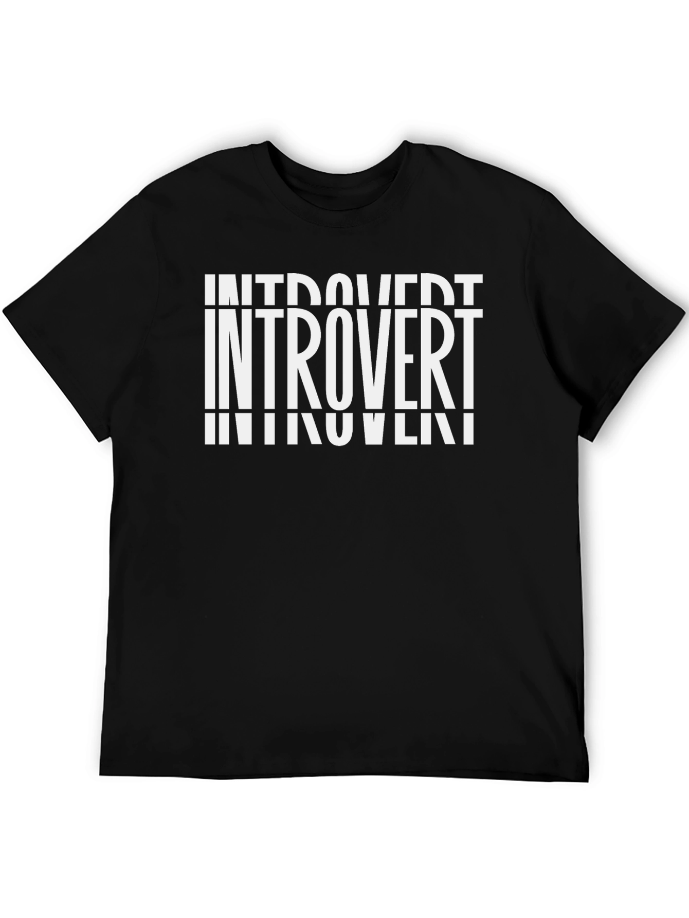 Introvert Graphic Tee - Soft Cotton Black T-Shirt