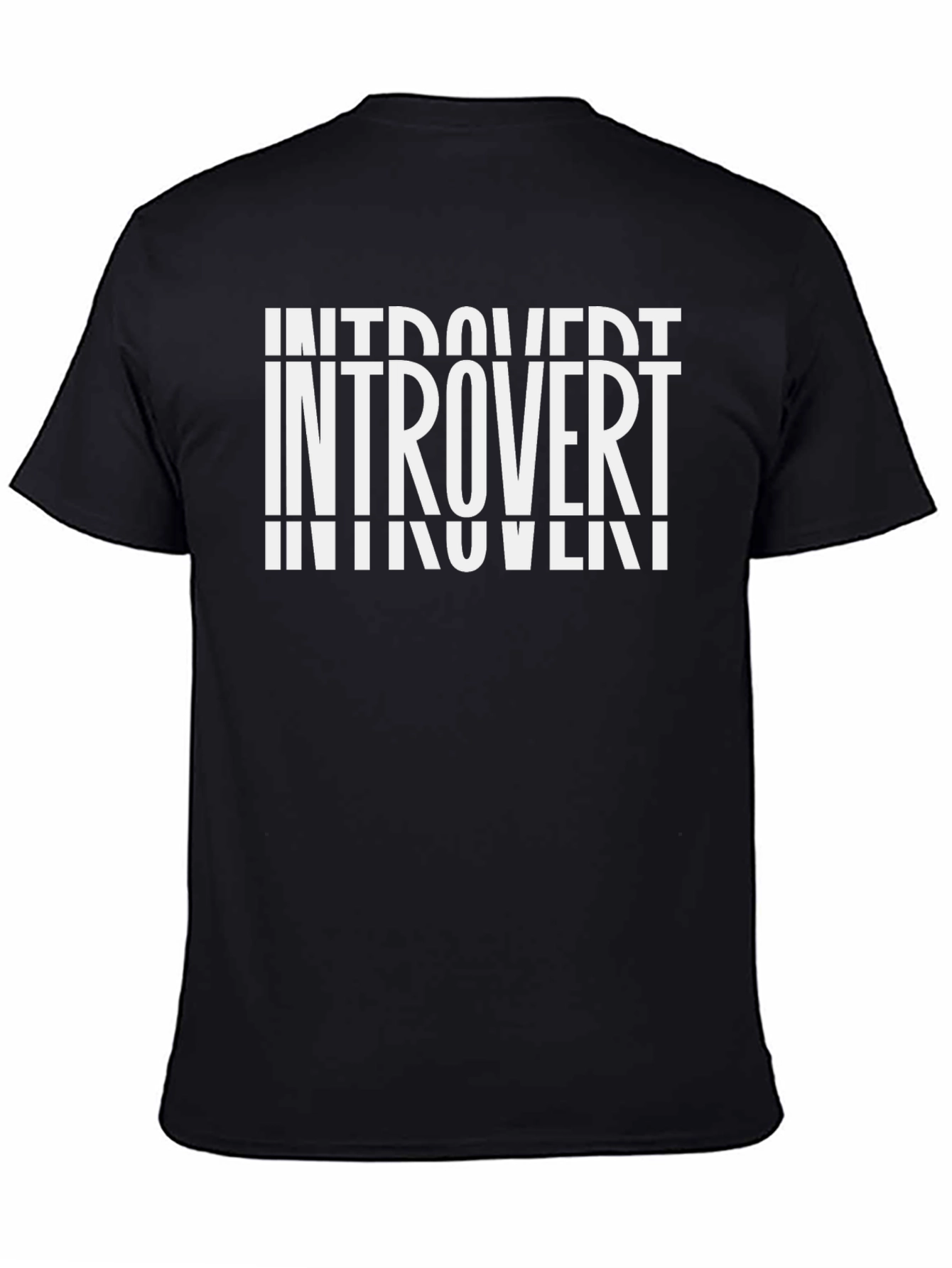 Introvert Graphic Tee - Soft Cotton Black T-Shirt