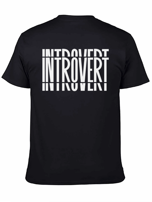 Introvert Graphic Tee - Soft Cotton Black T-Shirt