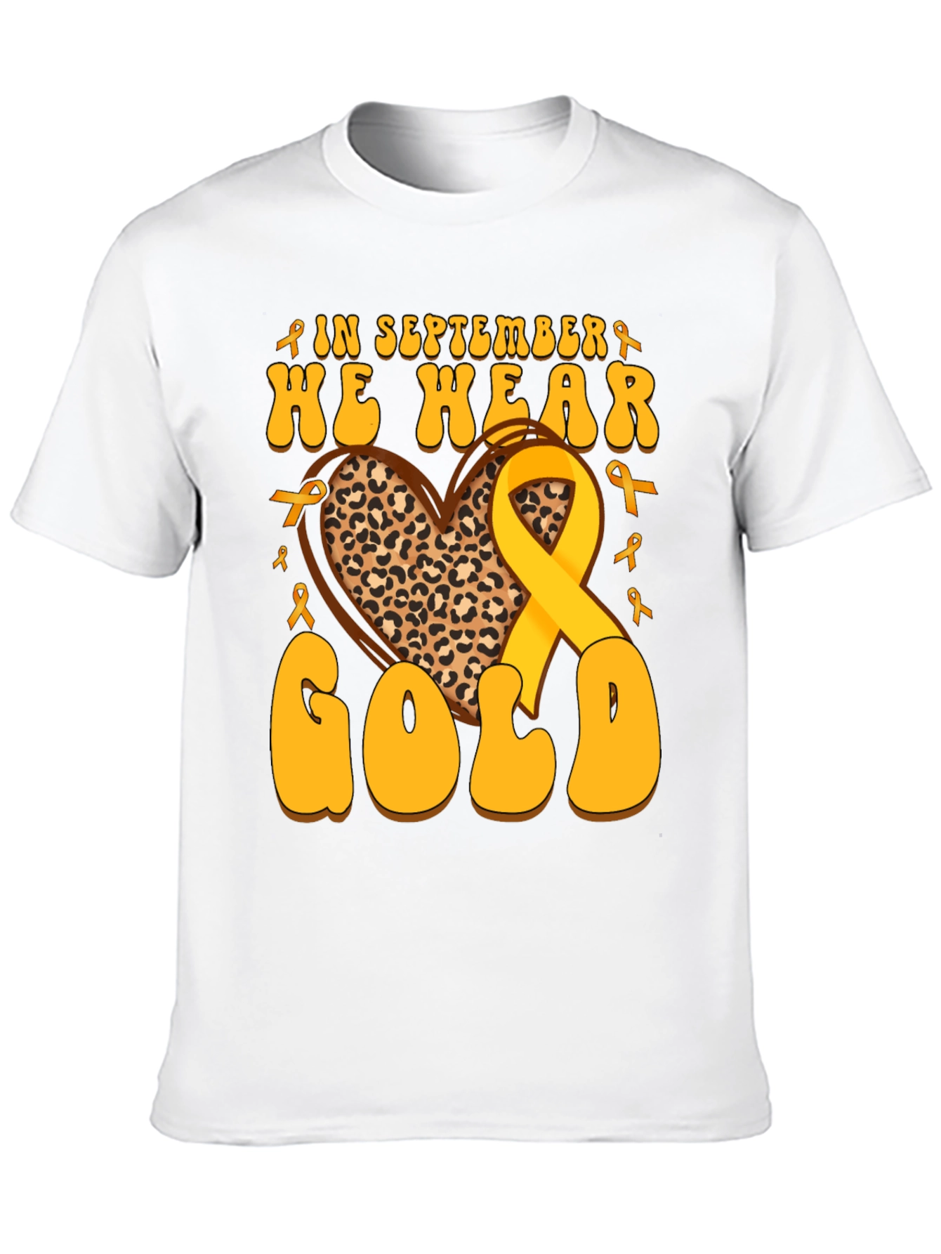 In September We Wear Gold Childhood Cancer Awareness T-Shirt