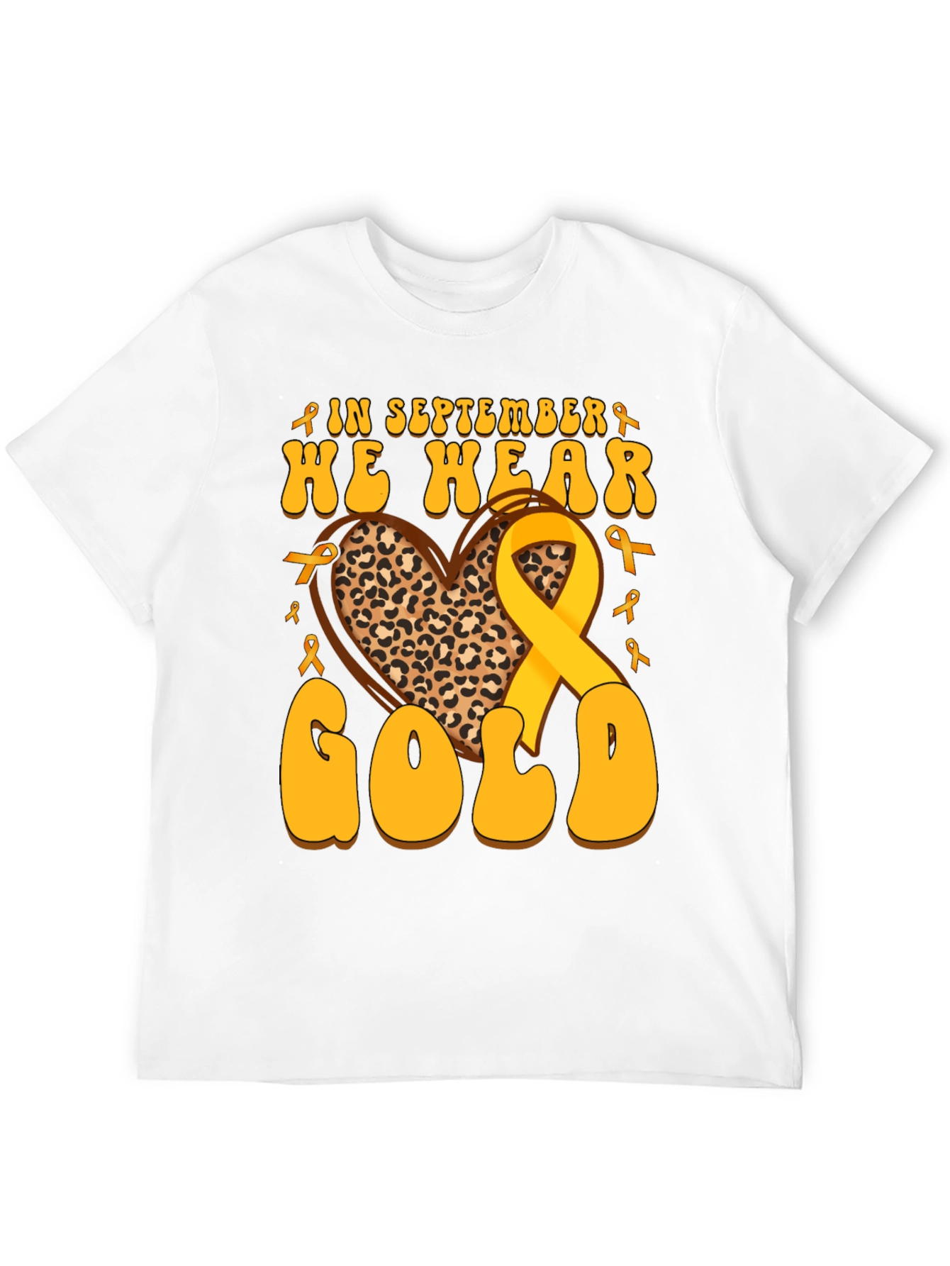 In September We Wear Gold Childhood Cancer Awareness T-Shirt