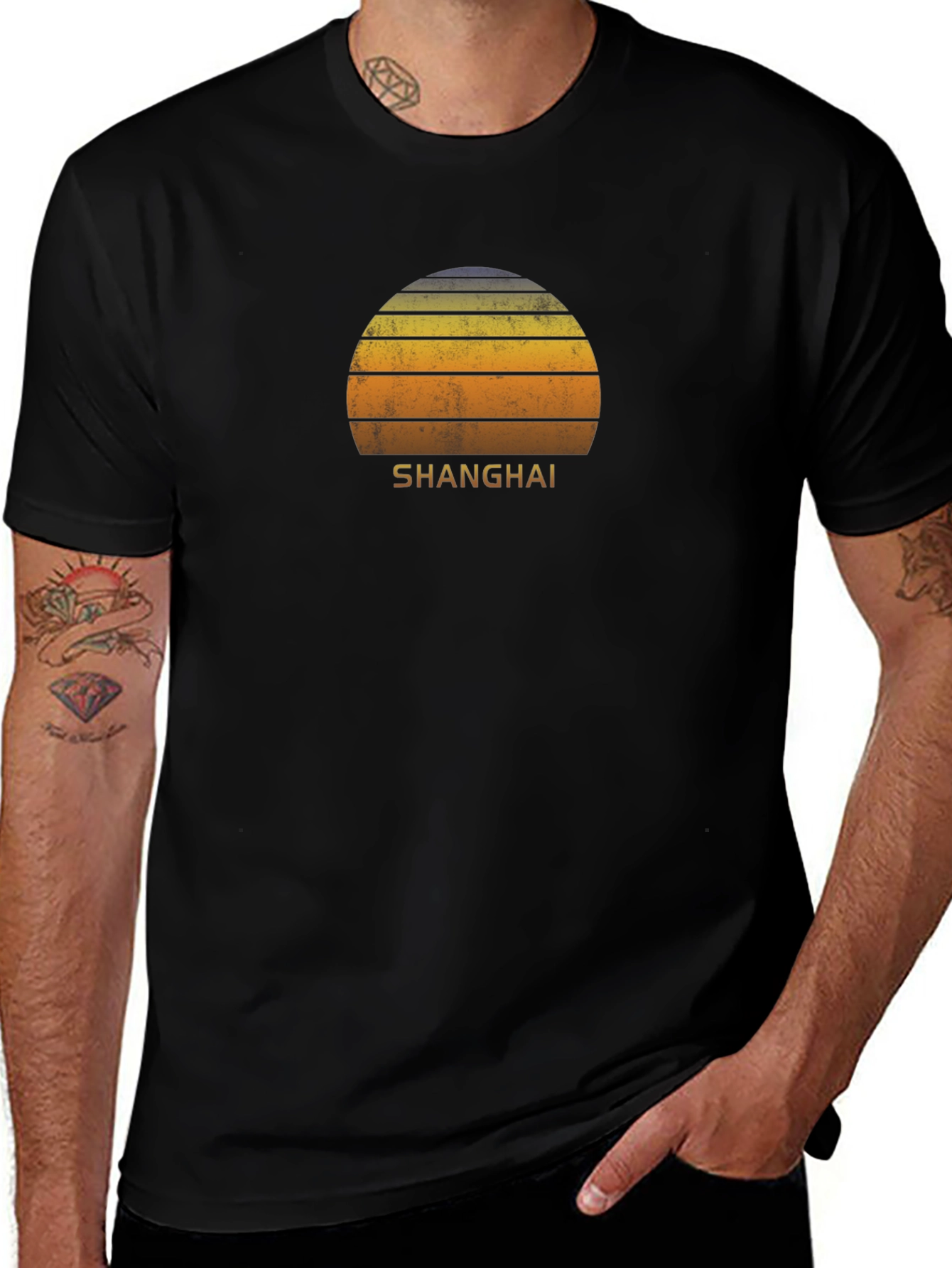 Shanghai Sunset T-Shirt Retro Graphic Tee