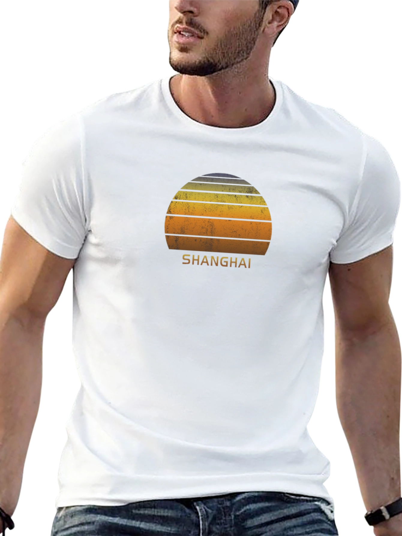 Shanghai Sunset T-Shirt Retro Graphic Tee