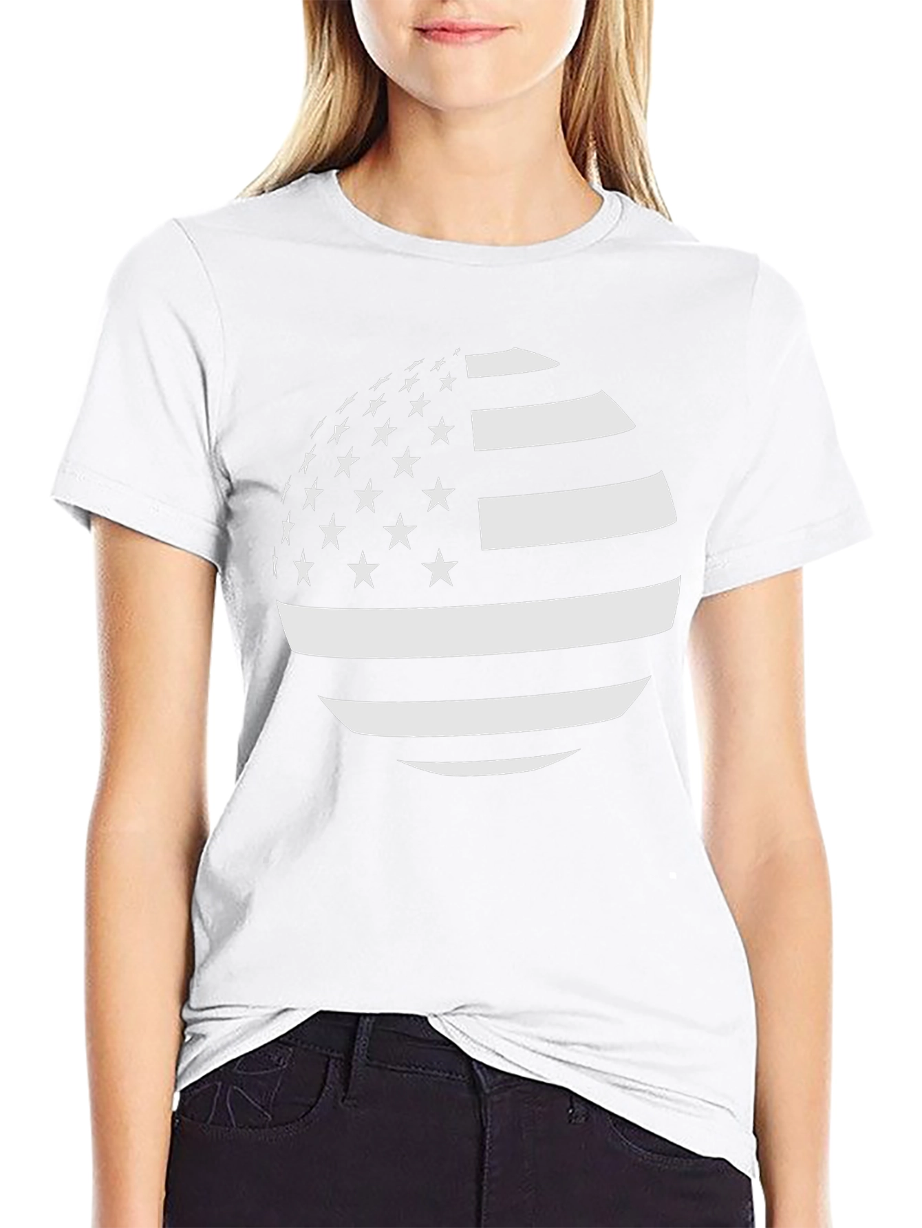 American Flag Sphere Graphic T-Shirt