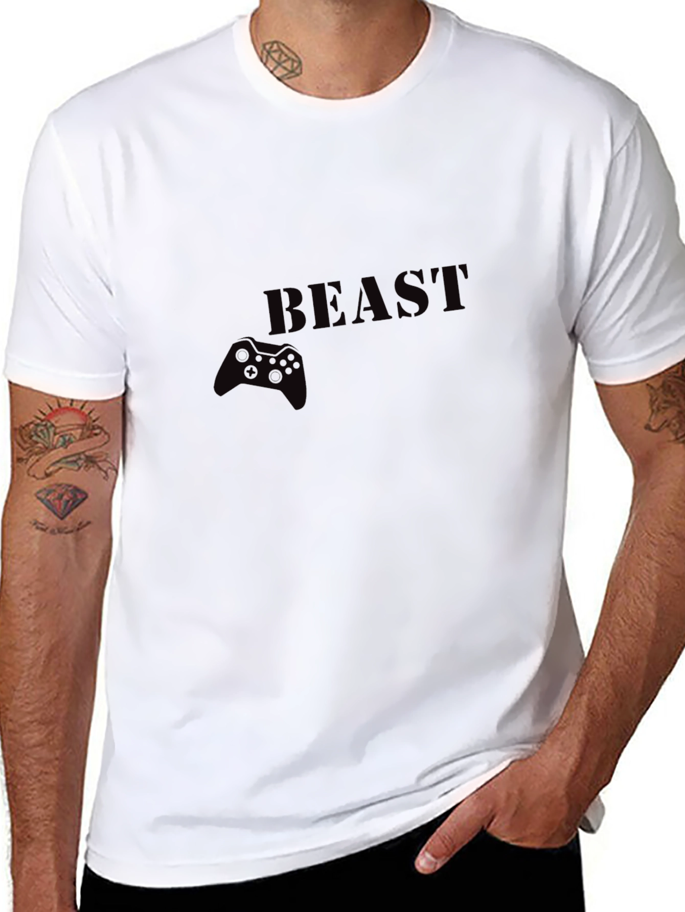 Gamer Beast Black T-Shirt - Controller Graphic Tee