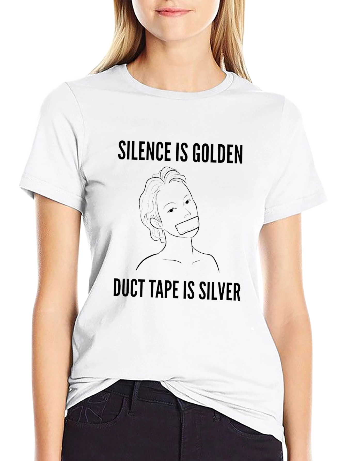 Silence is Golden Funny Graphic T-Shirt