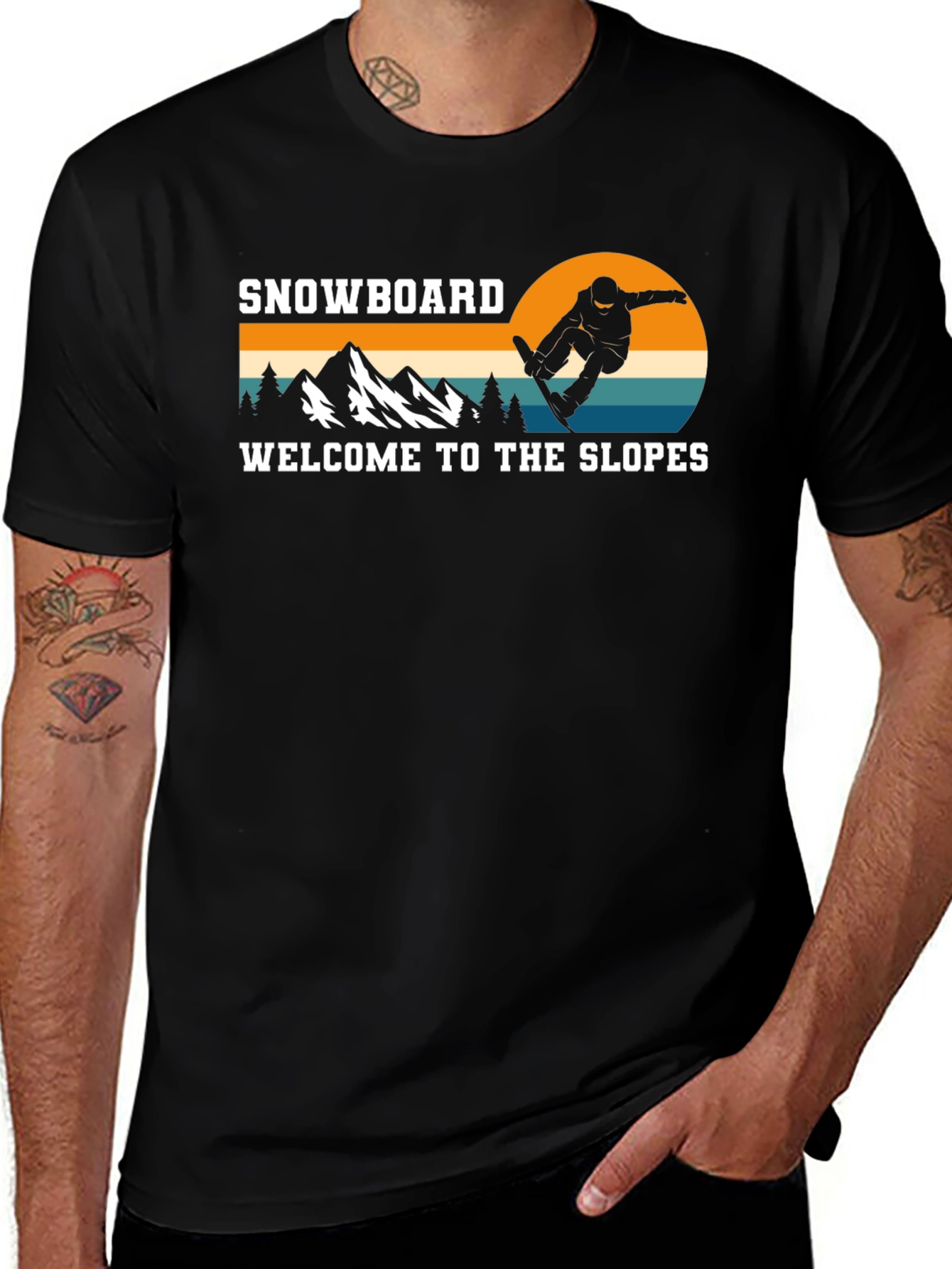 Snowboard Welcome to the Slopes Graphic T-Shirt
