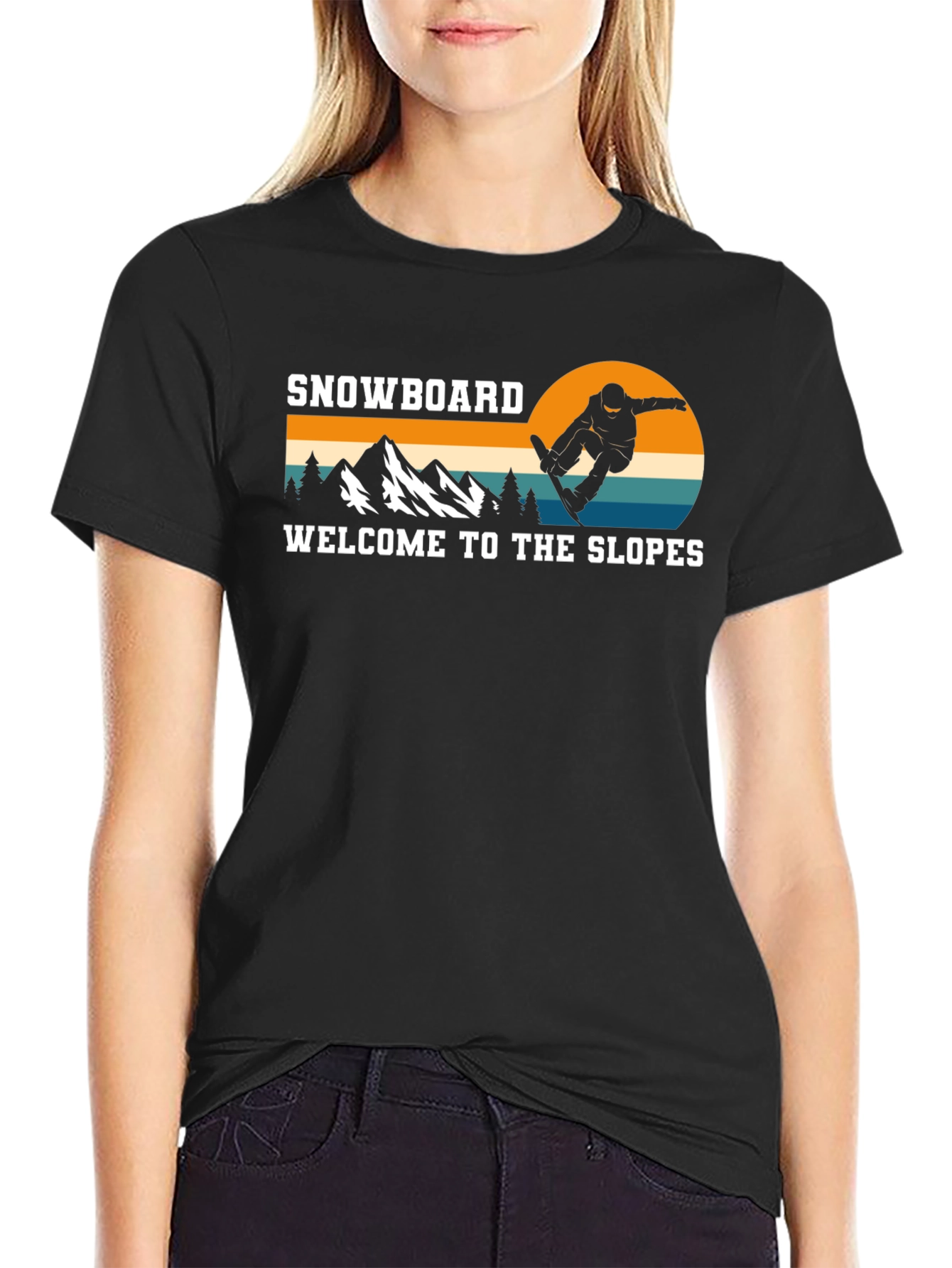 Snowboard Welcome to the Slopes Graphic T-Shirt