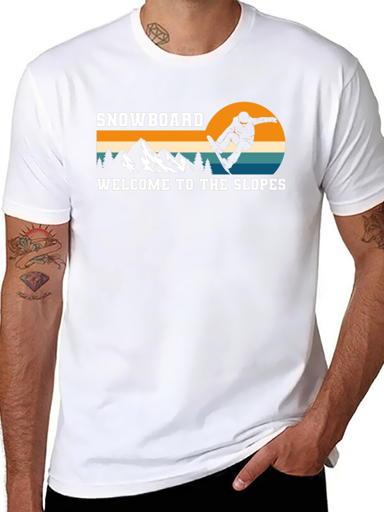Snowboard Welcome to the Slopes Graphic T-Shirt