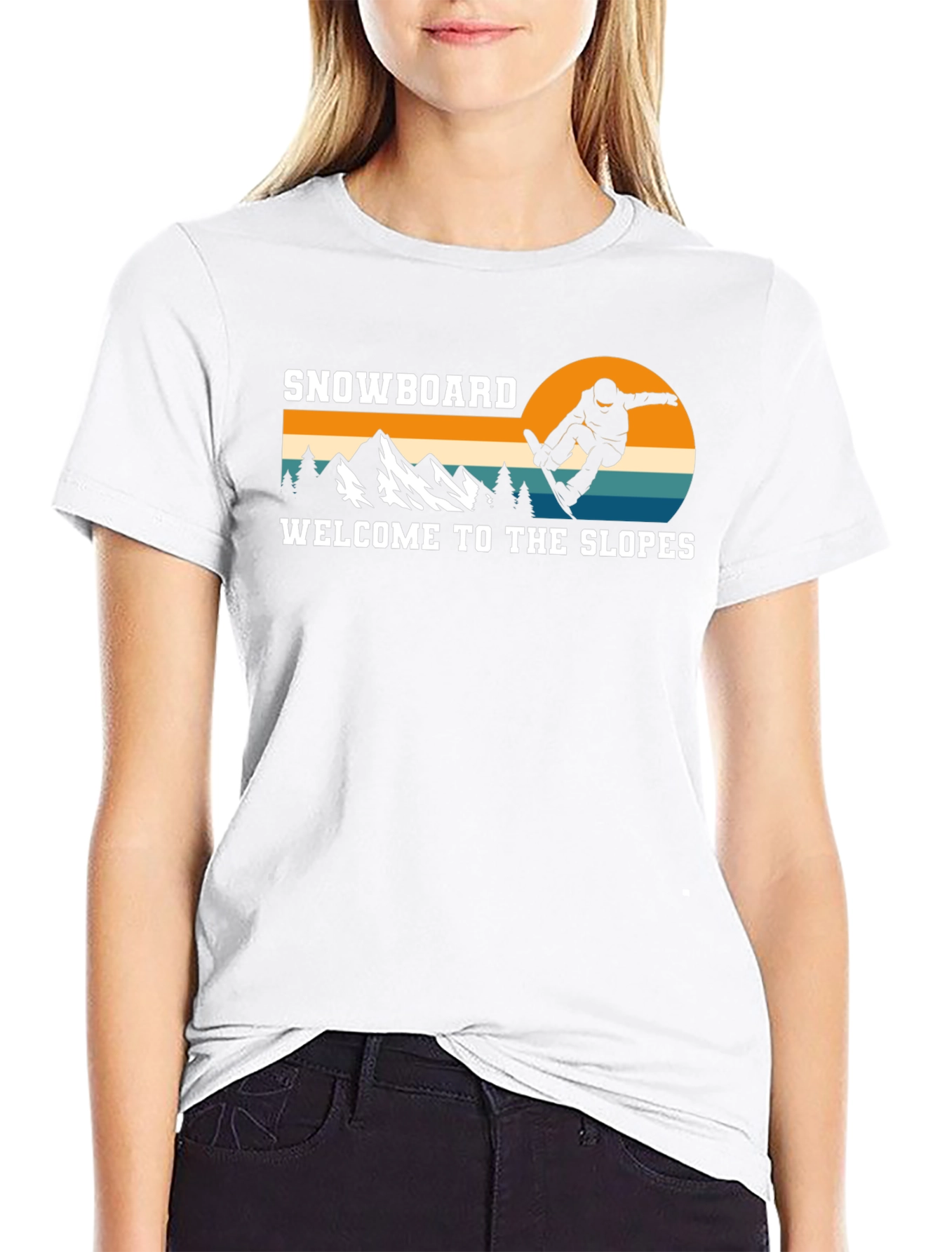Snowboard Welcome to the Slopes Graphic T-Shirt
