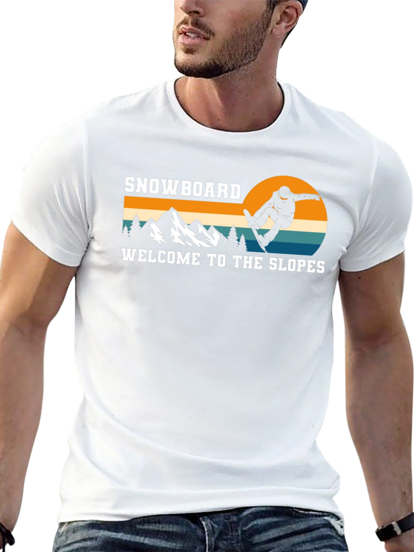 Snowboard Welcome to the Slopes Graphic T-Shirt
