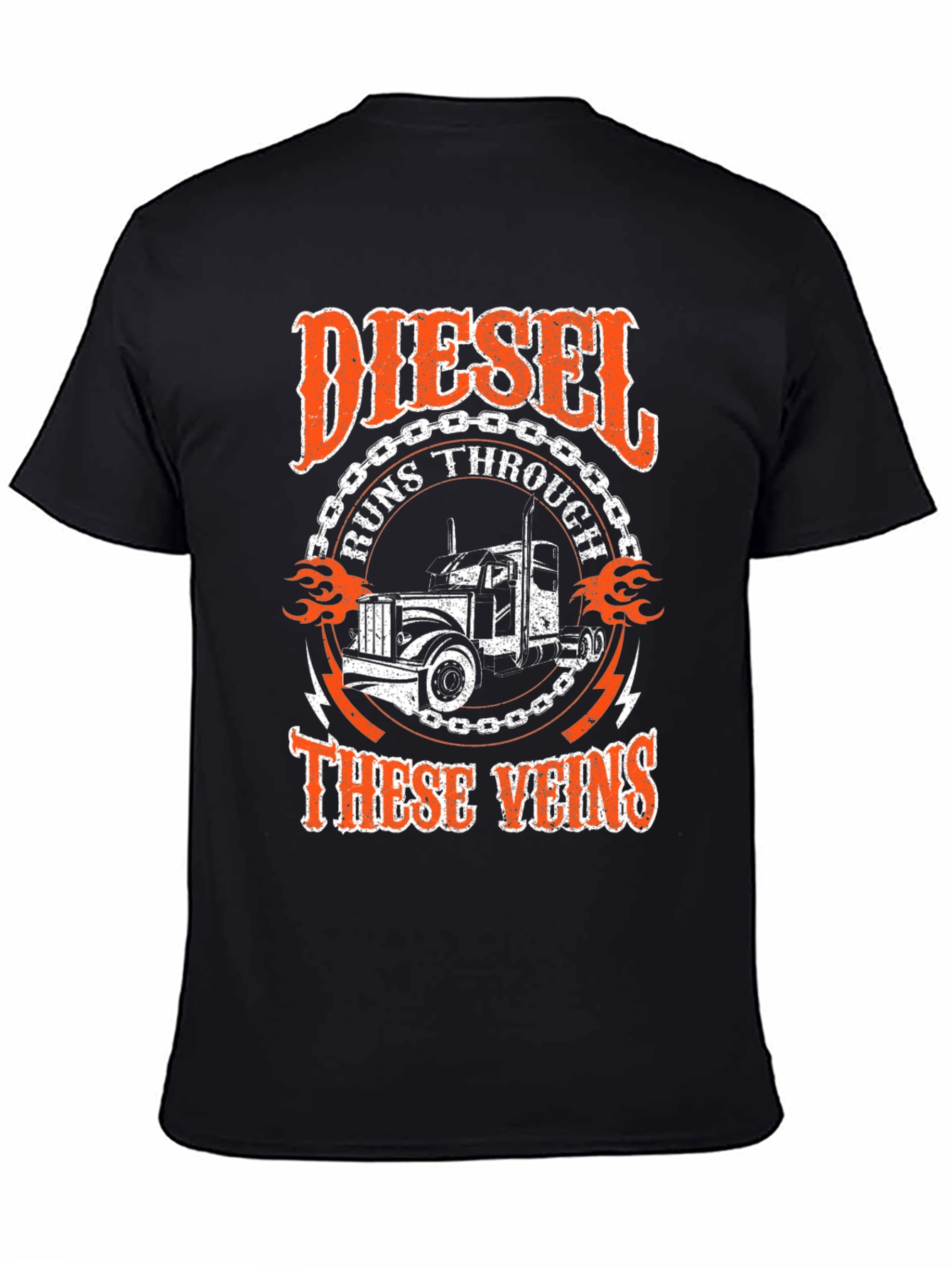 Diesel Runs Through These Veins Trucker T-Shirt
