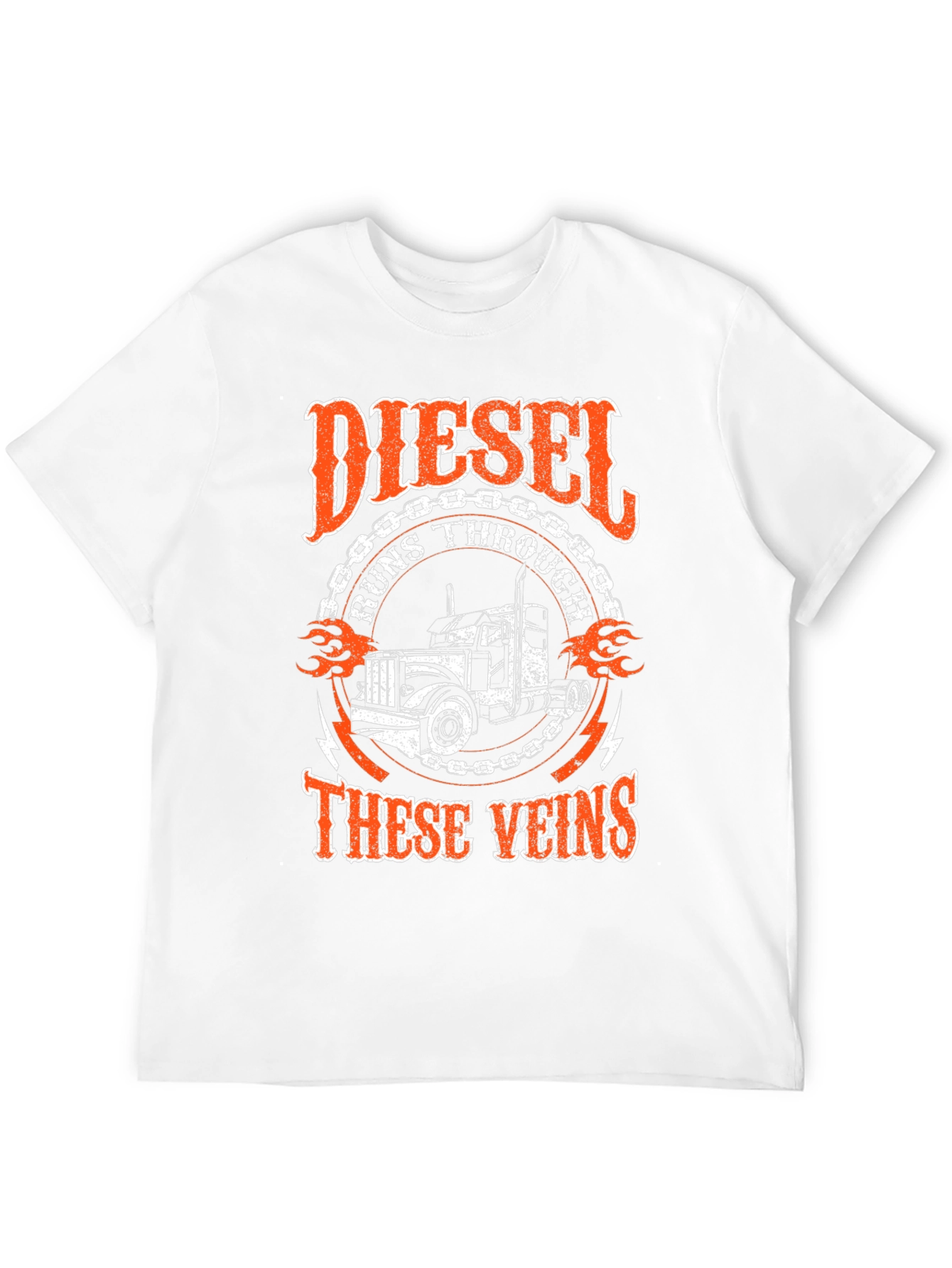 Diesel Runs Through These Veins Trucker T-Shirt