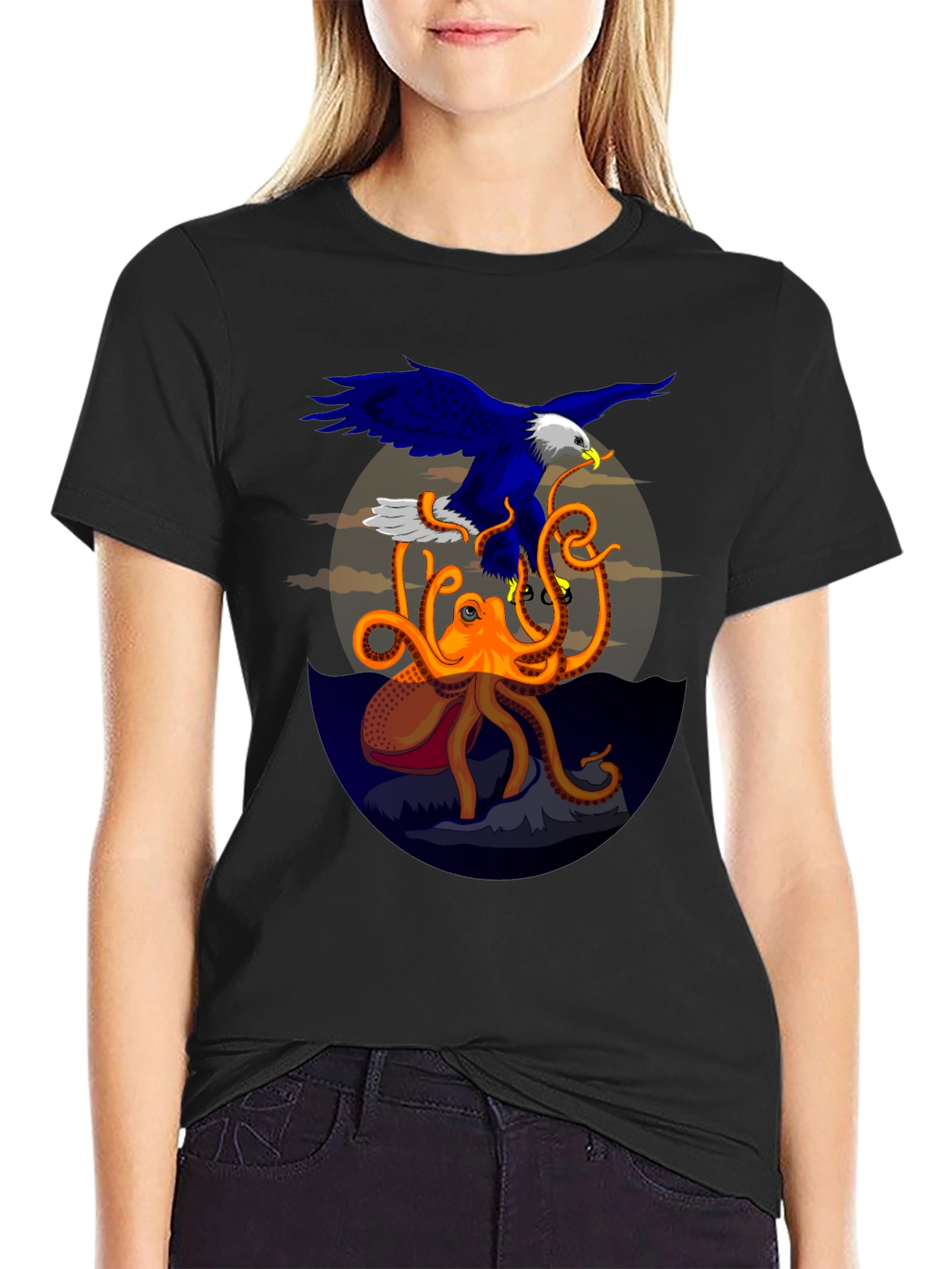 Eagle vs. Octopus Graphic Tee
