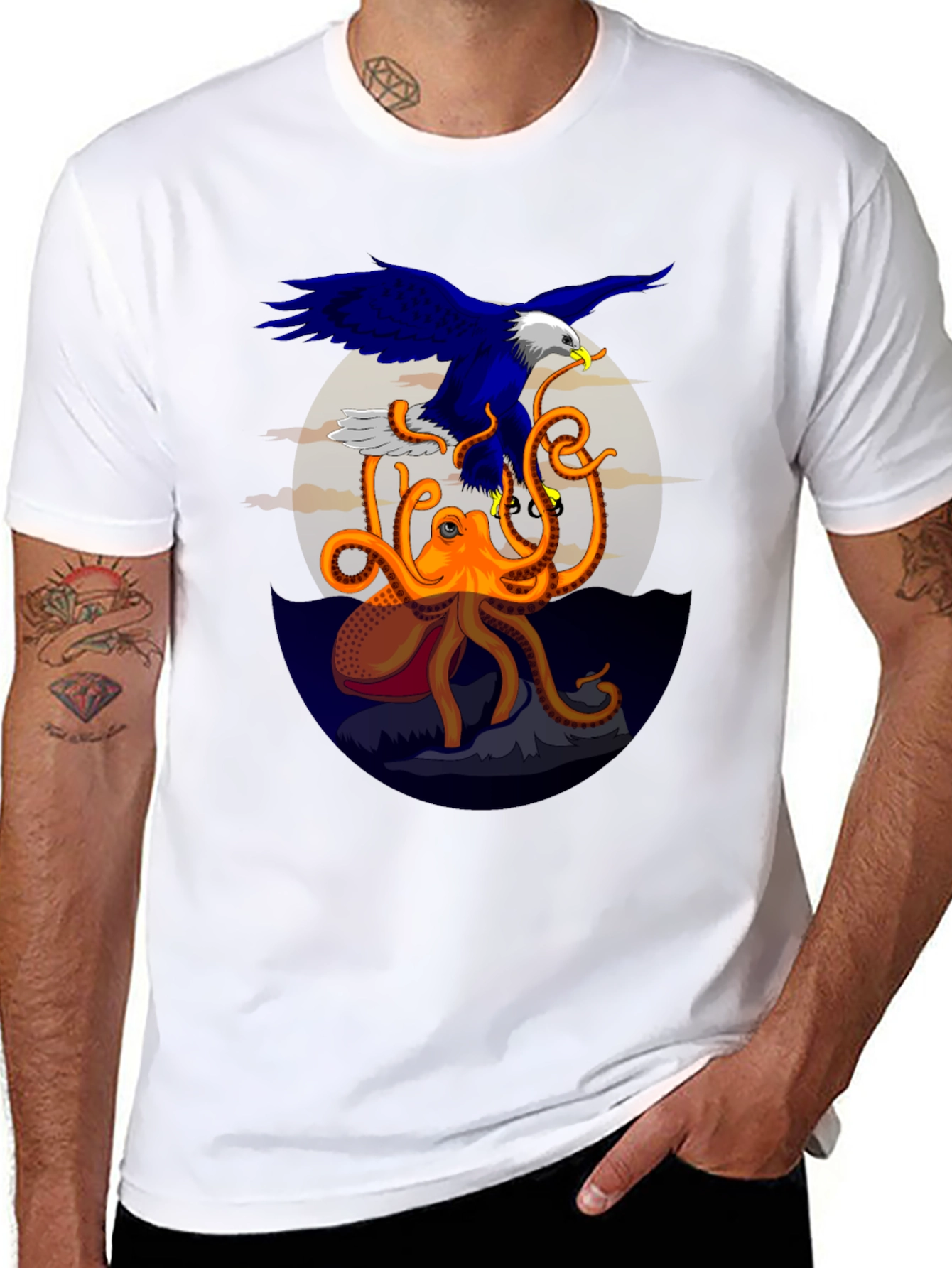 Eagle vs. Octopus Graphic Tee