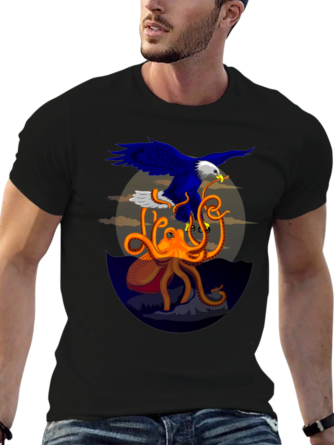 Eagle vs. Octopus Graphic Tee