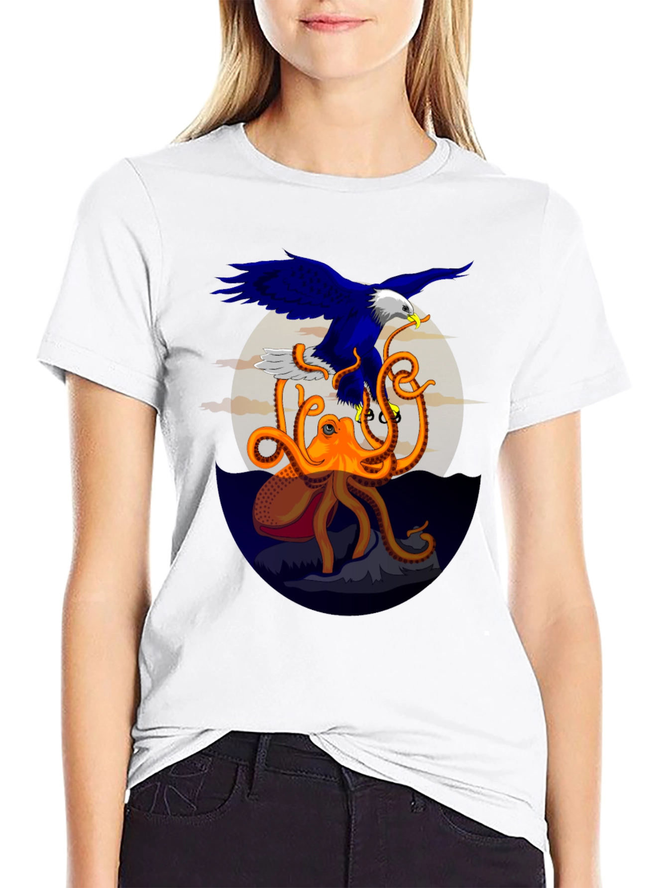 Eagle vs. Octopus Graphic Tee