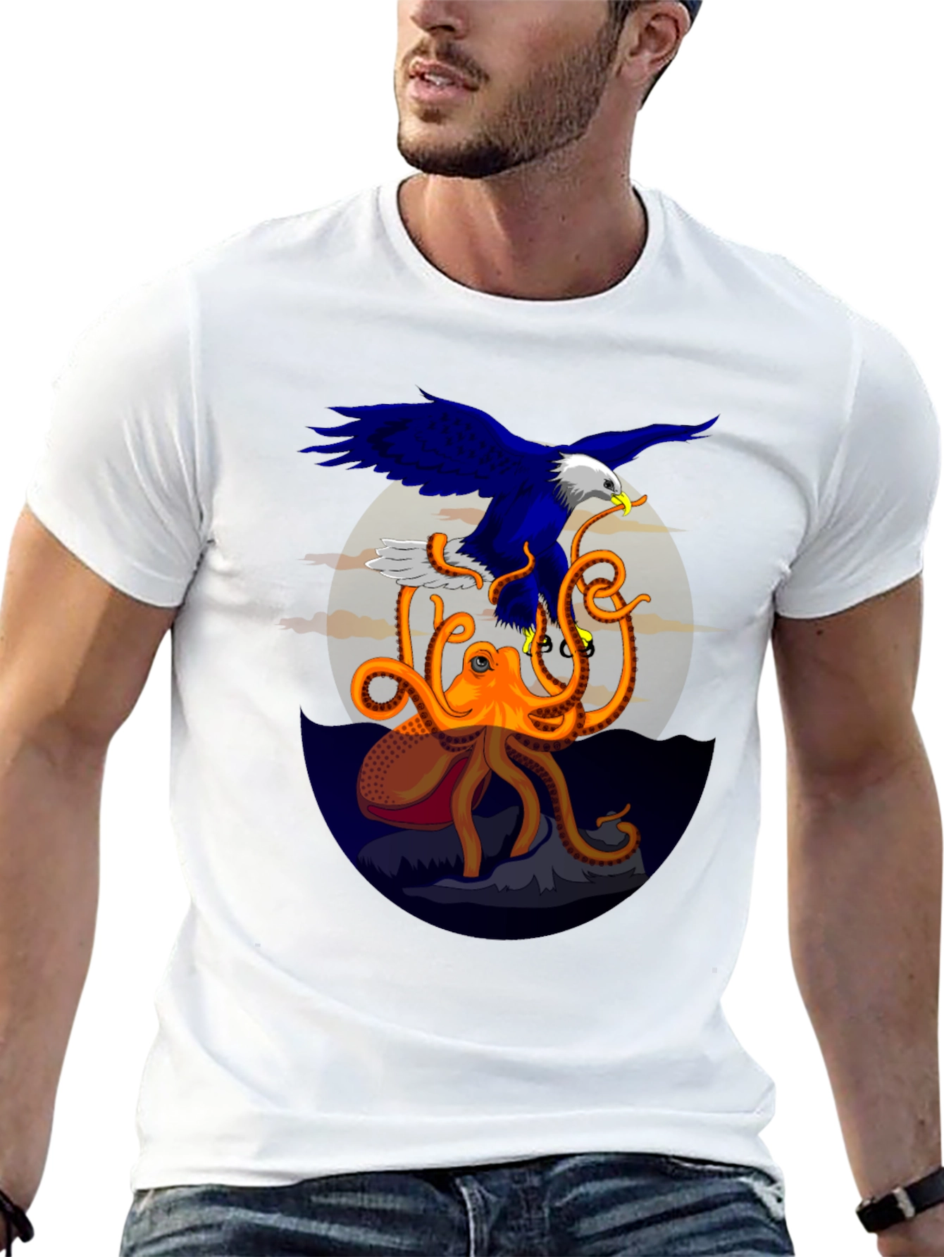 Eagle vs. Octopus Graphic Tee