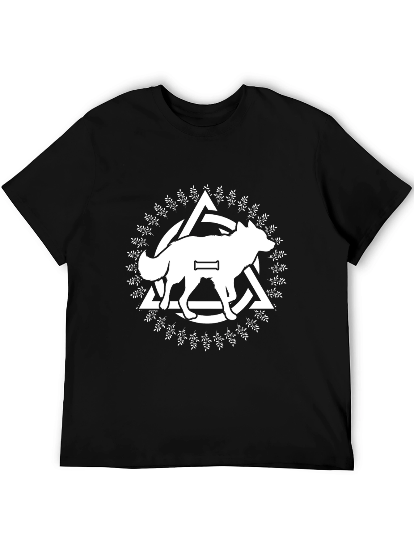 Wolf Graphic Tee - Black Cotton Blend