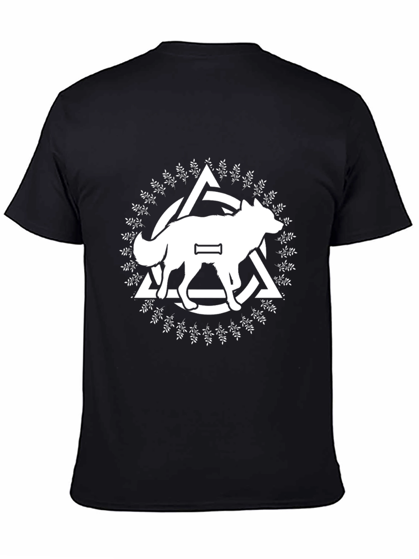Wolf Graphic Tee - Black Cotton Blend