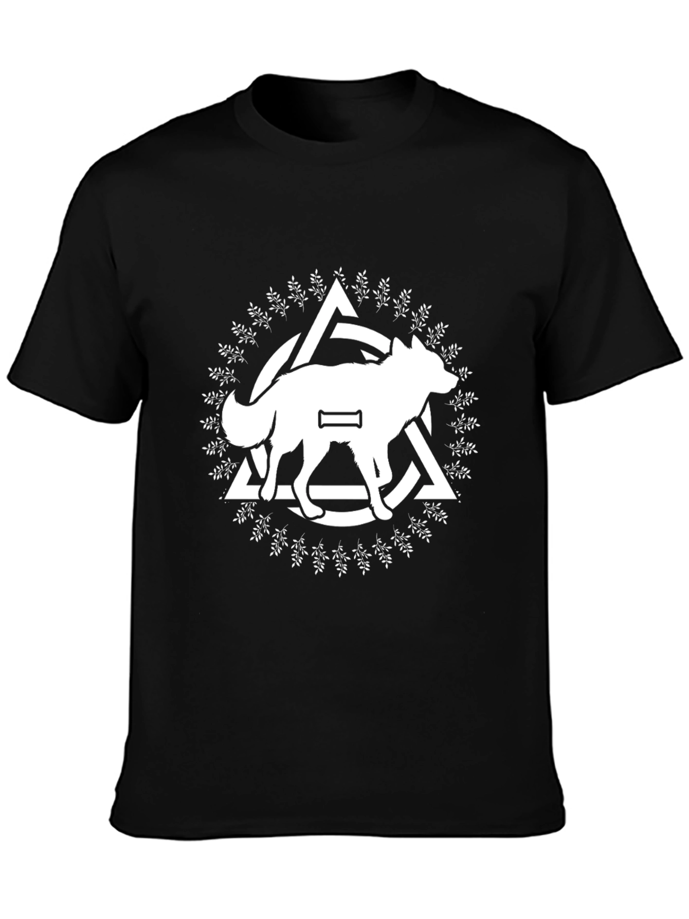 Wolf Graphic Tee - Black Cotton Blend