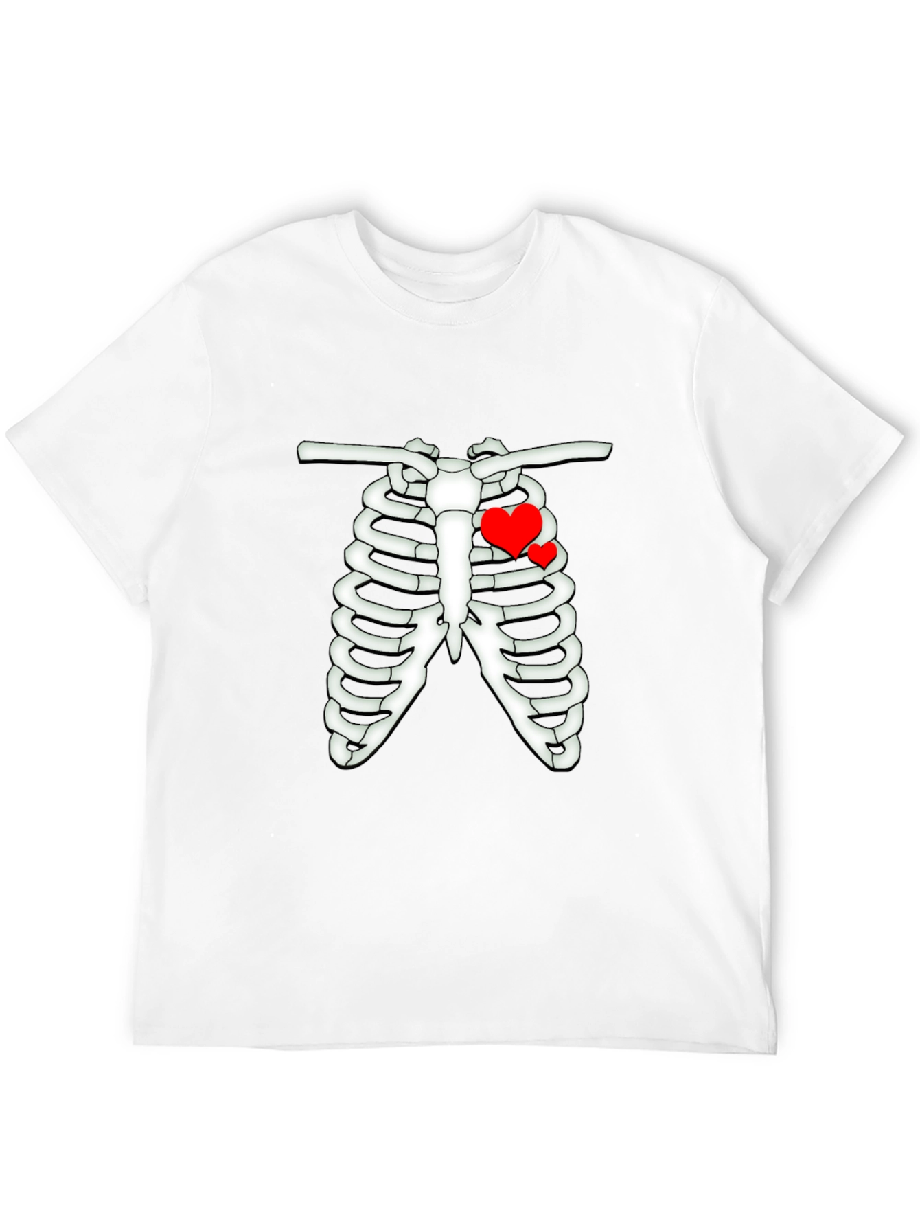 Heart Rib Cage Graphic Tee -  Mens Black T-Shirt
