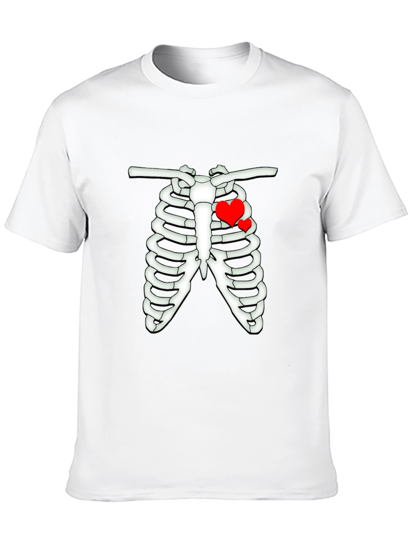 Heart Rib Cage Graphic Tee -  Mens Black T-Shirt
