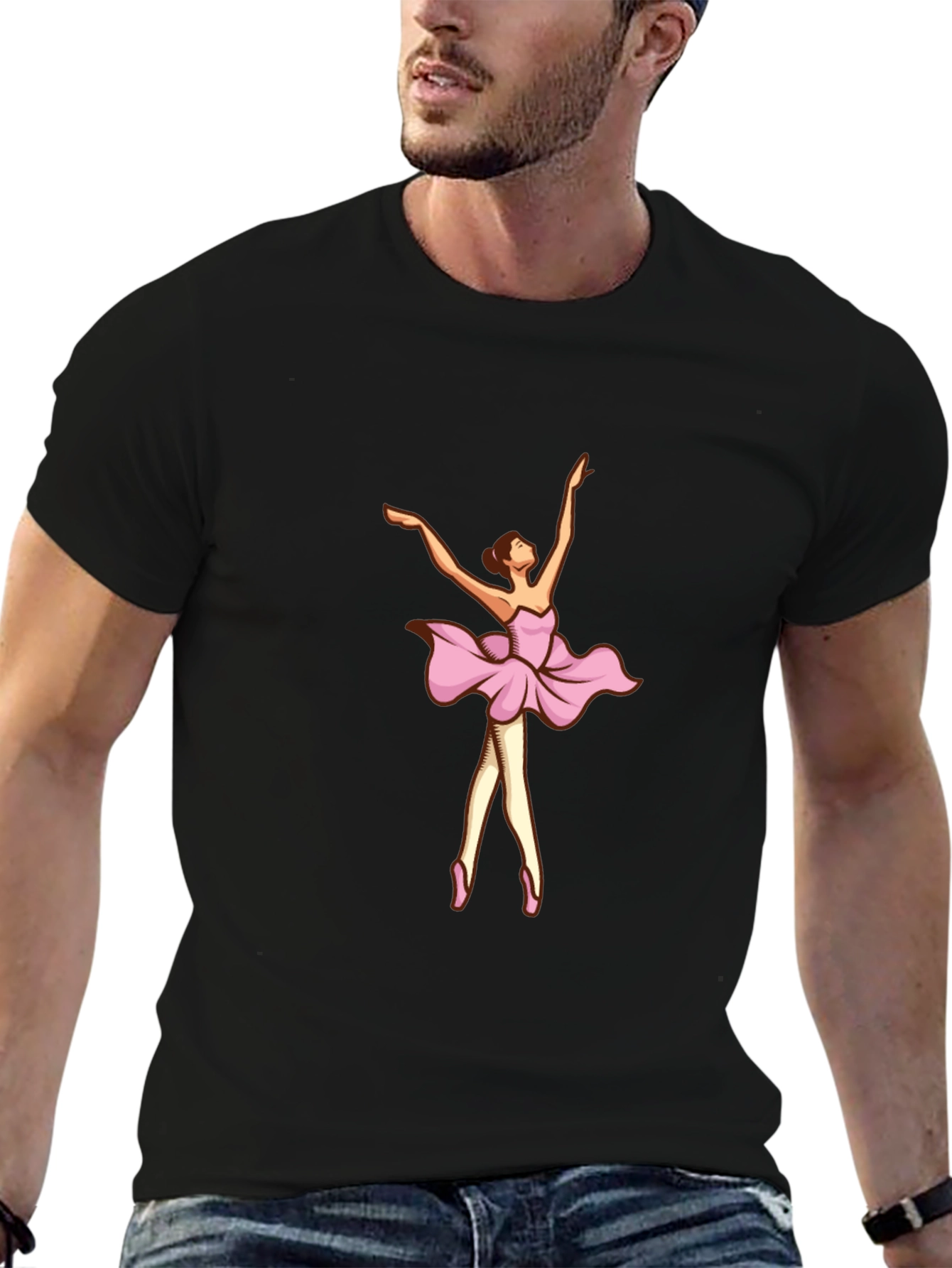 Ballerina Graphic Black T-Shirt