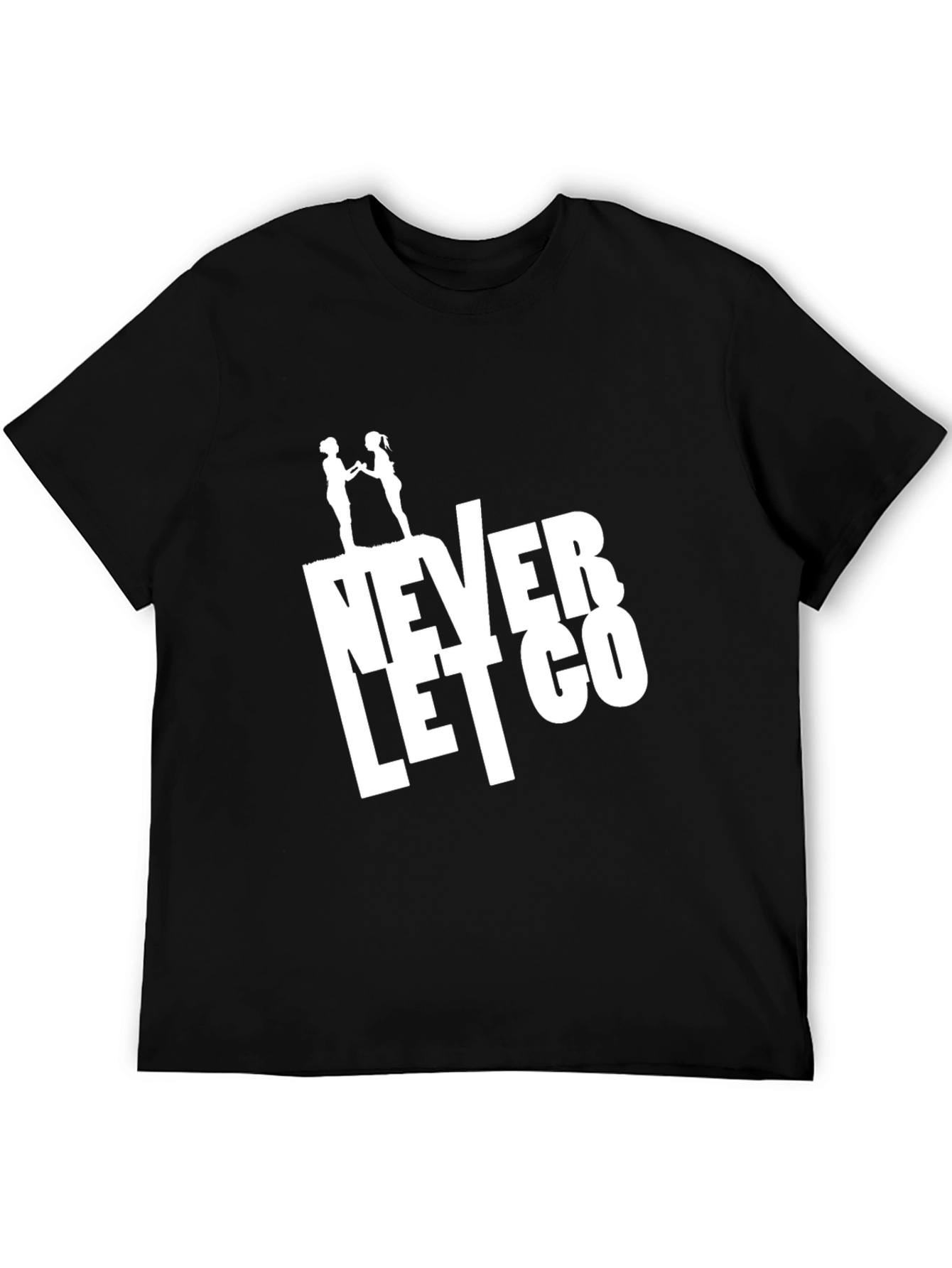 Never Let Go Graphic Black T-Shirt