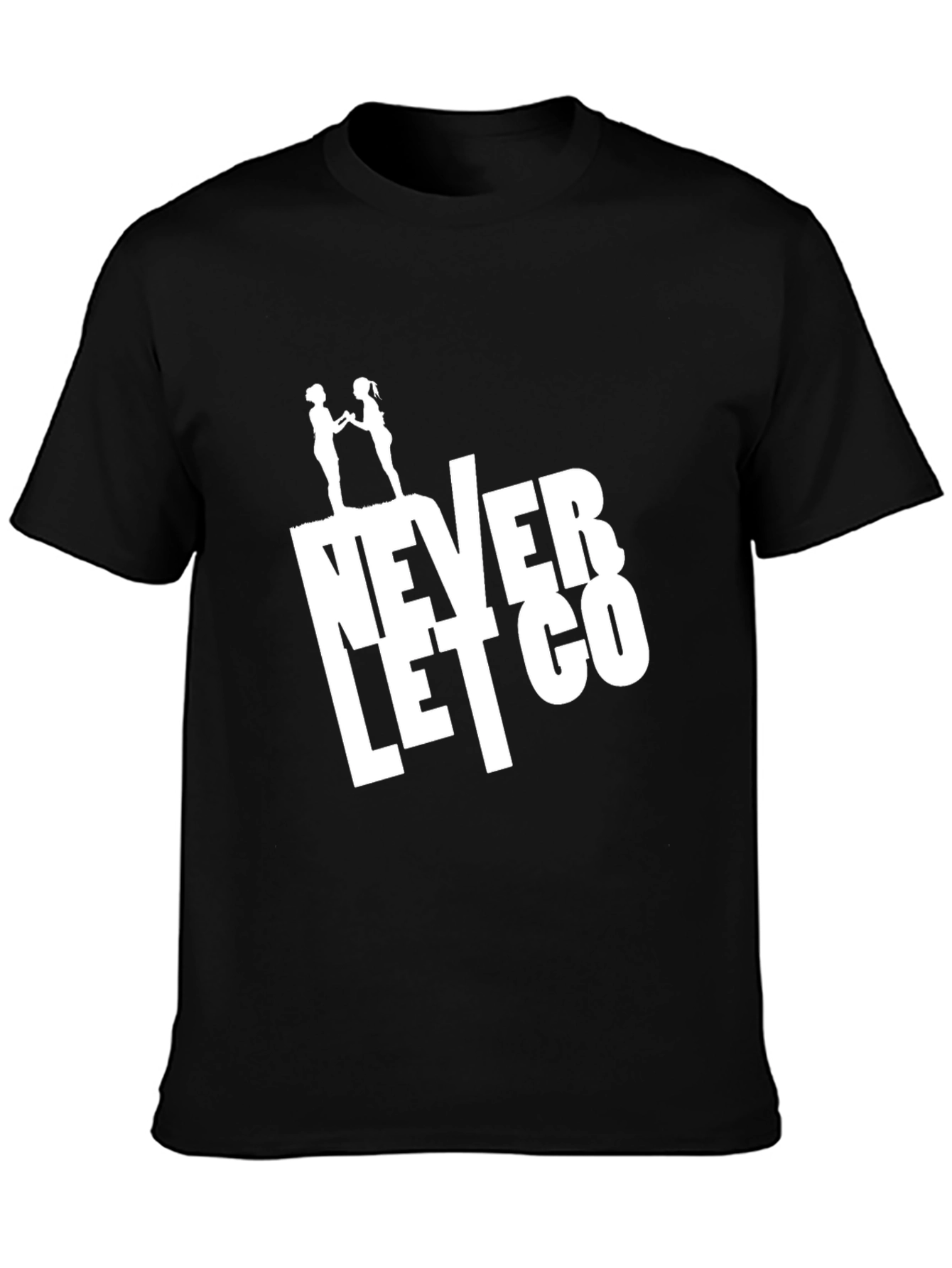 Never Let Go Graphic Black T-Shirt