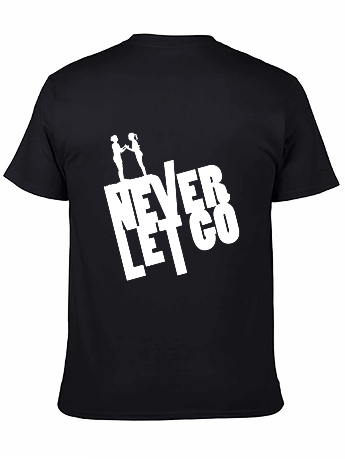Never Let Go Graphic Black T-Shirt